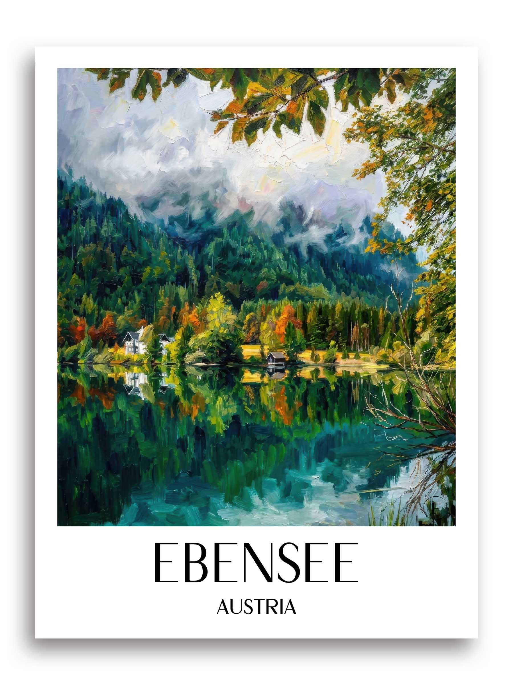 Ebensee Poster - Österreich - Österreich Kunstdruck - Ölgemälde von A4 bis A1