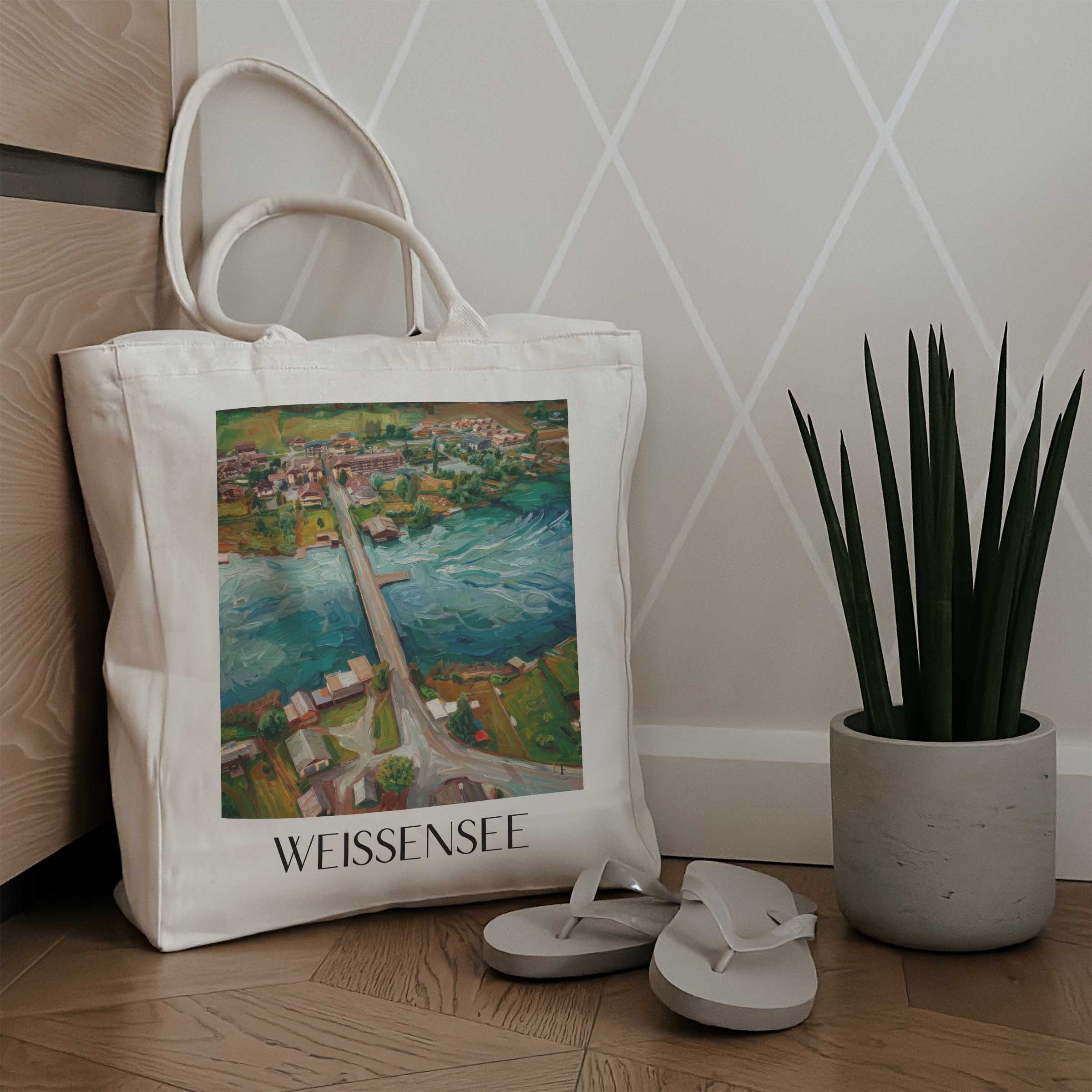weissensee-kärnten-österreich-einkaufstasche-oil-painting-oelgemaelde