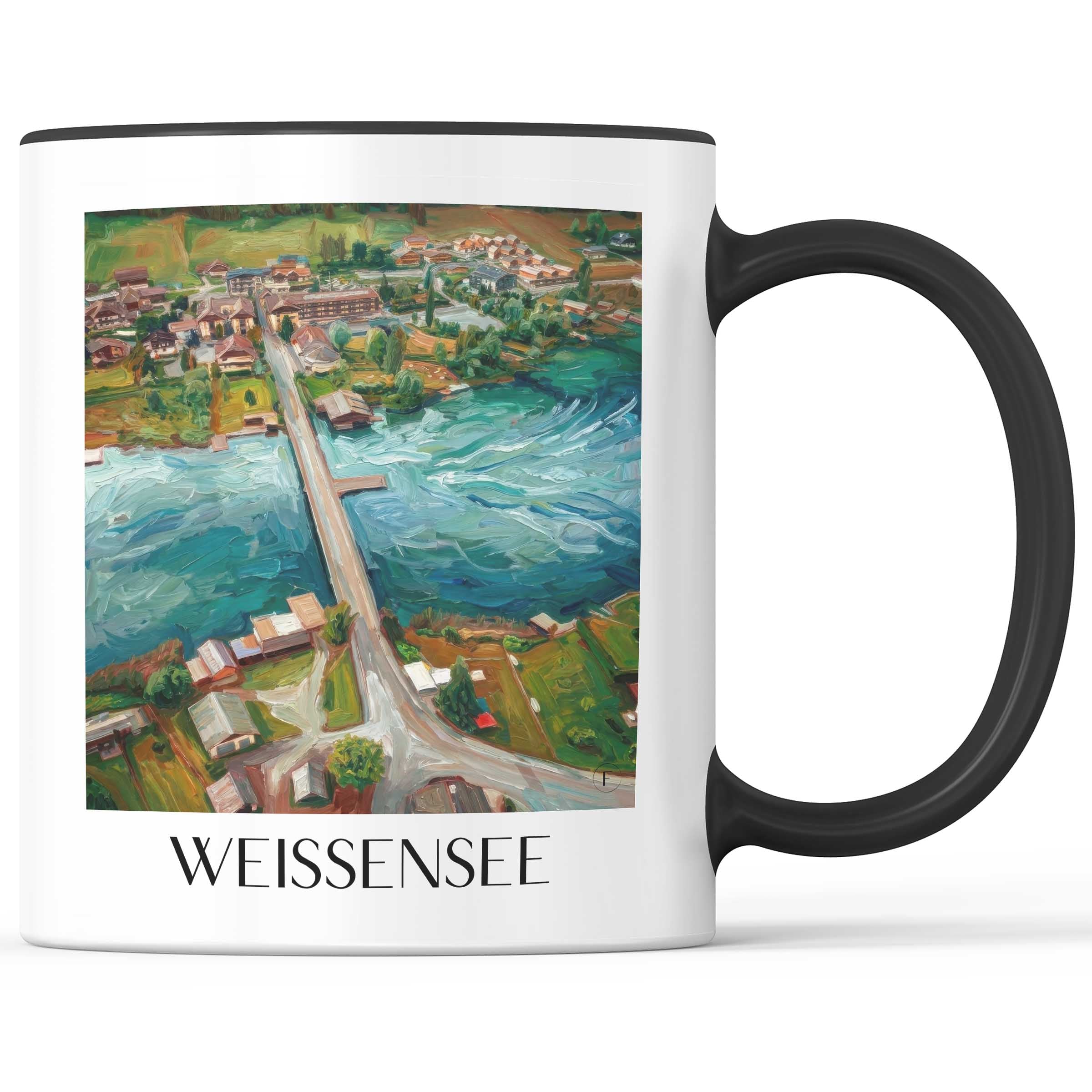 Weissensee Kaffeebecher - Kärnten - Österreich Becher - Kaffeetasse im Ölgemälde Stil