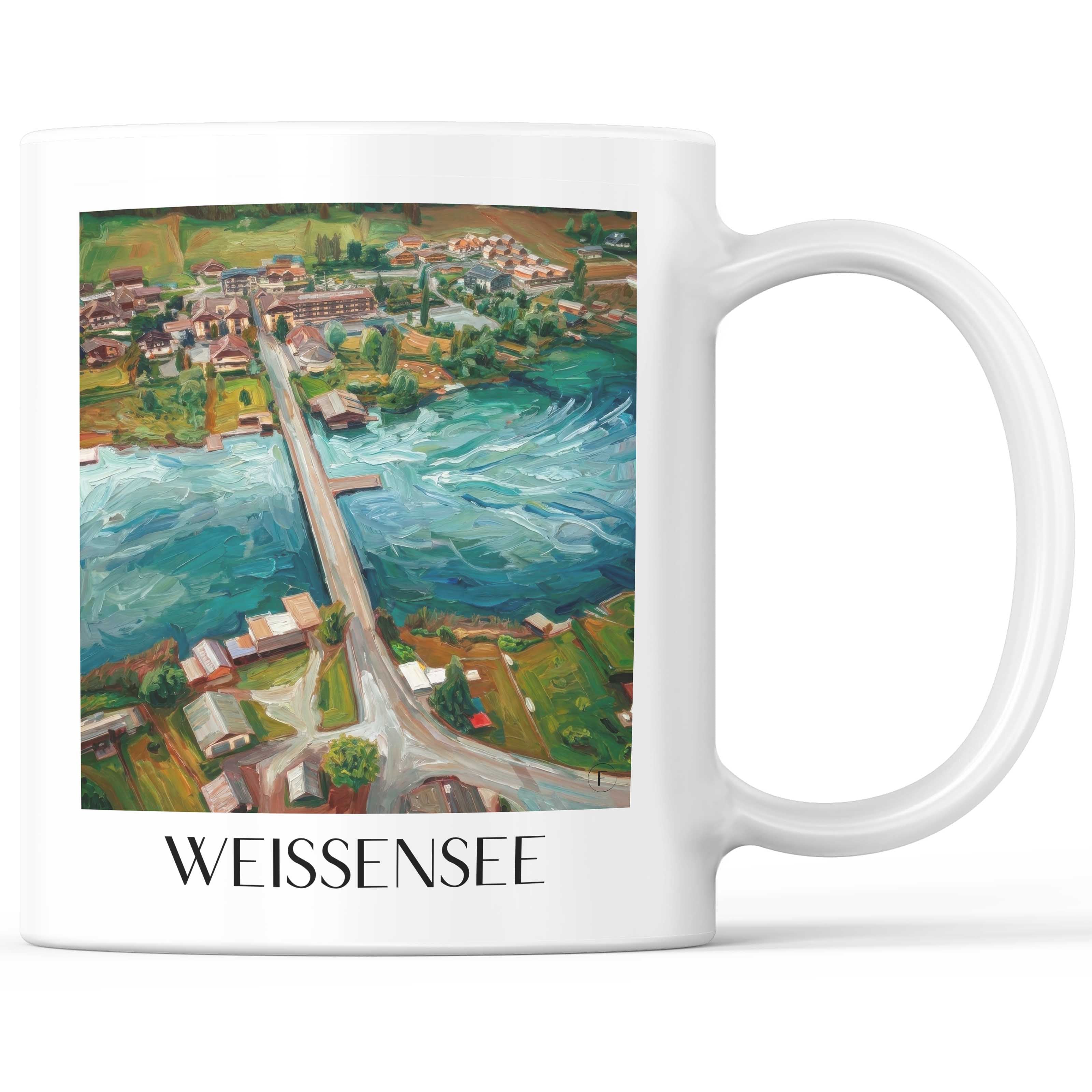 Weissensee Kaffeebecher - Kärnten - Österreich Becher - Kaffeetasse im Ölgemälde Stil