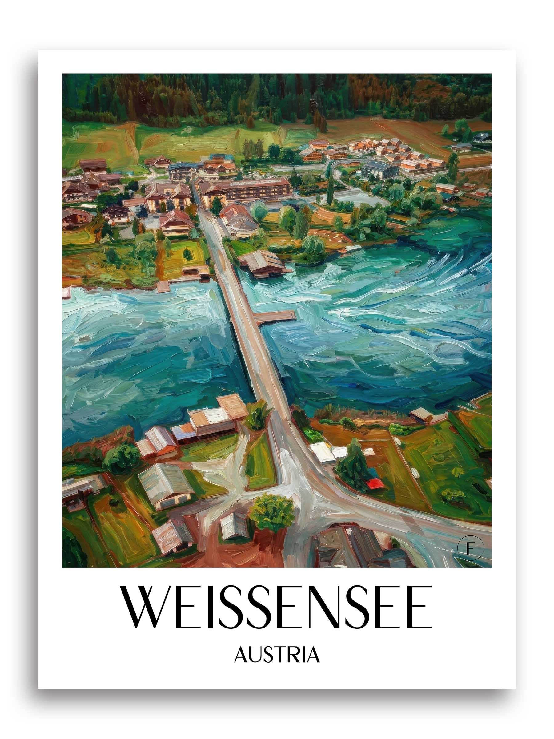 Weissensee Poster - Kärnten - Österreich Kunstdruck - Ölgemälde von A4 bis A1