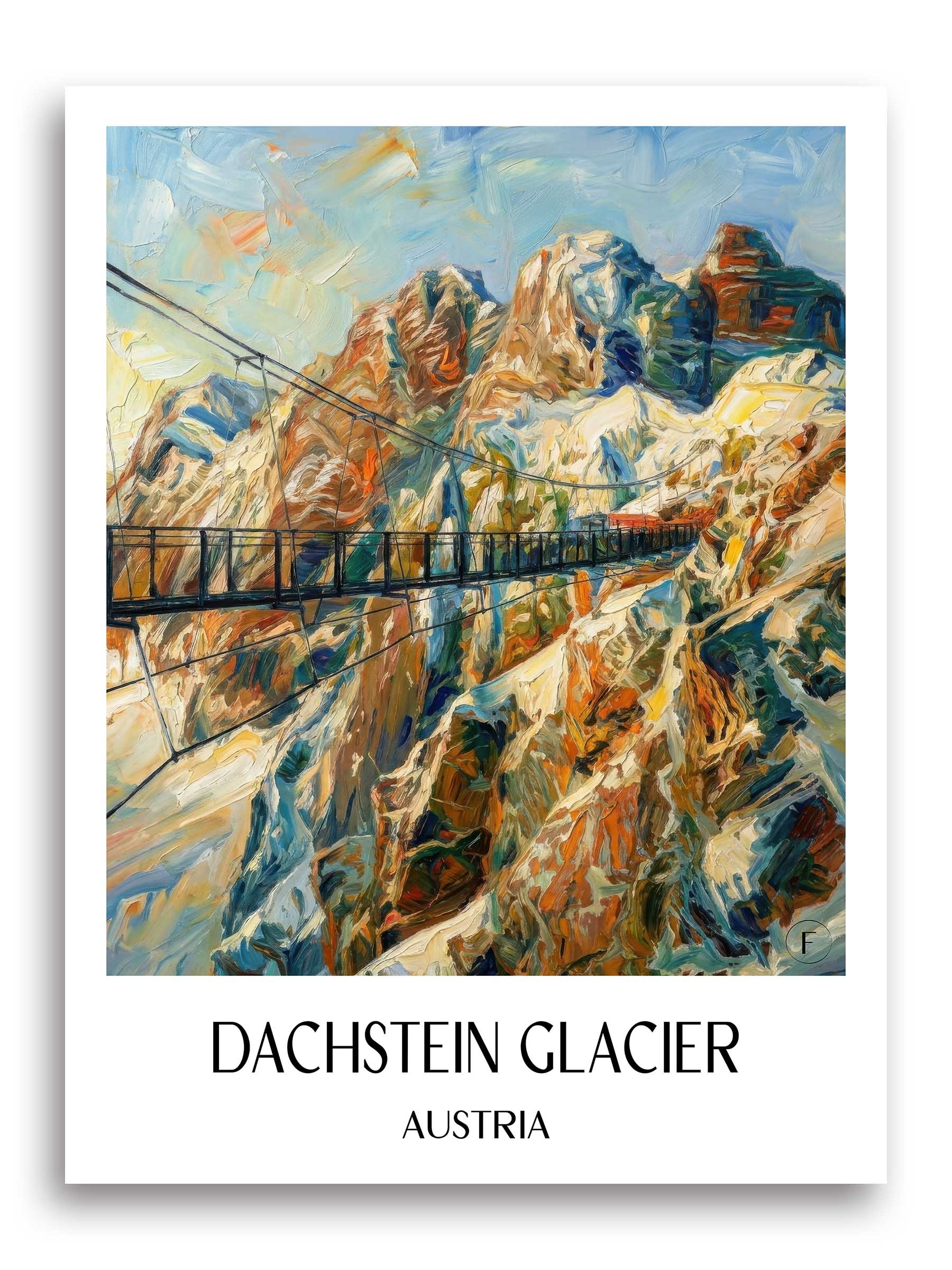 Dachstein Gletscher Poster - Österreich - Österreich Kunstdruck - Ölgemälde von A4 bis A1