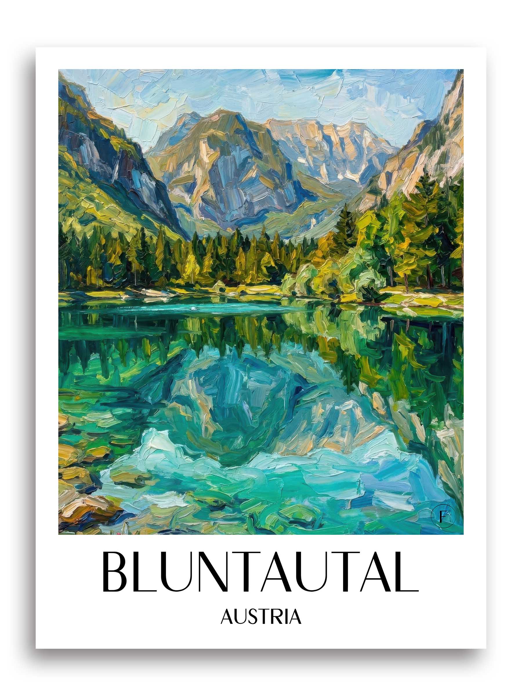 Bluntautal Poster - Österreich - Österreich Kunstdruck - Ölgemälde von A4 bis A1
