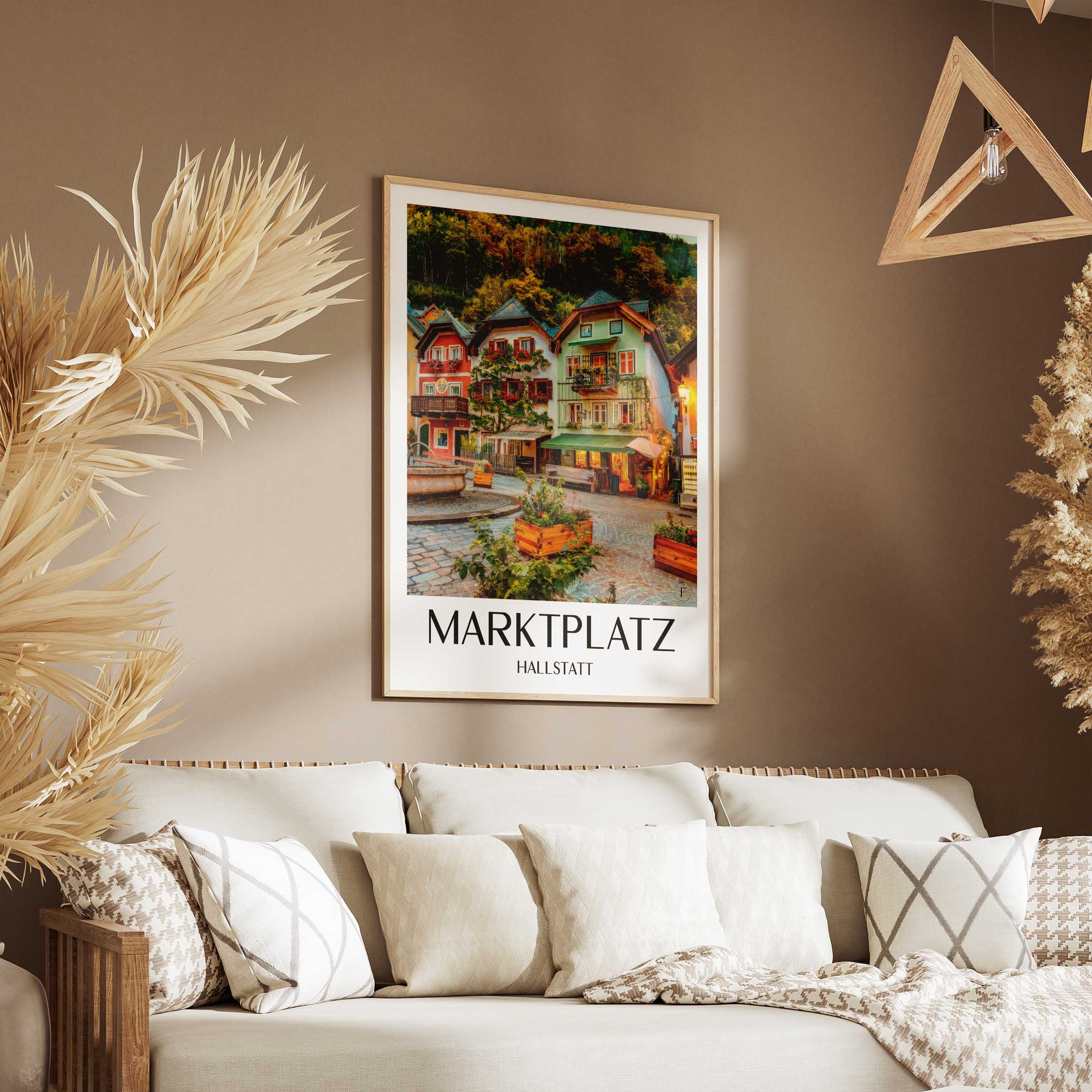 marktplatz-hallstatt-österreich-poster-oil-painting-oelgemaelde