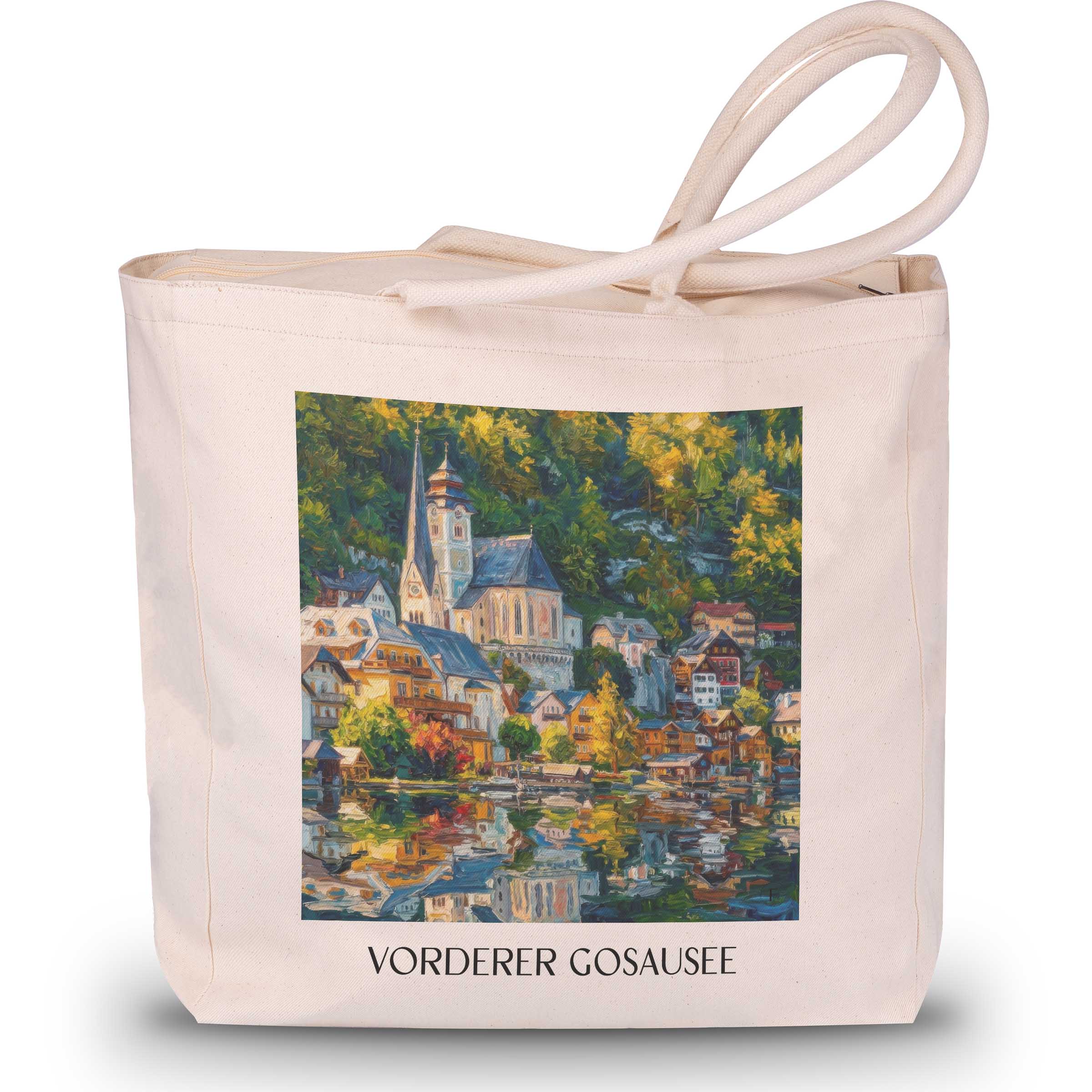 Vorderer Gosausee Shopping Tasche - Österreich - Österreich Tote Bag - Einkaufstasche im Ölgemälde Stil