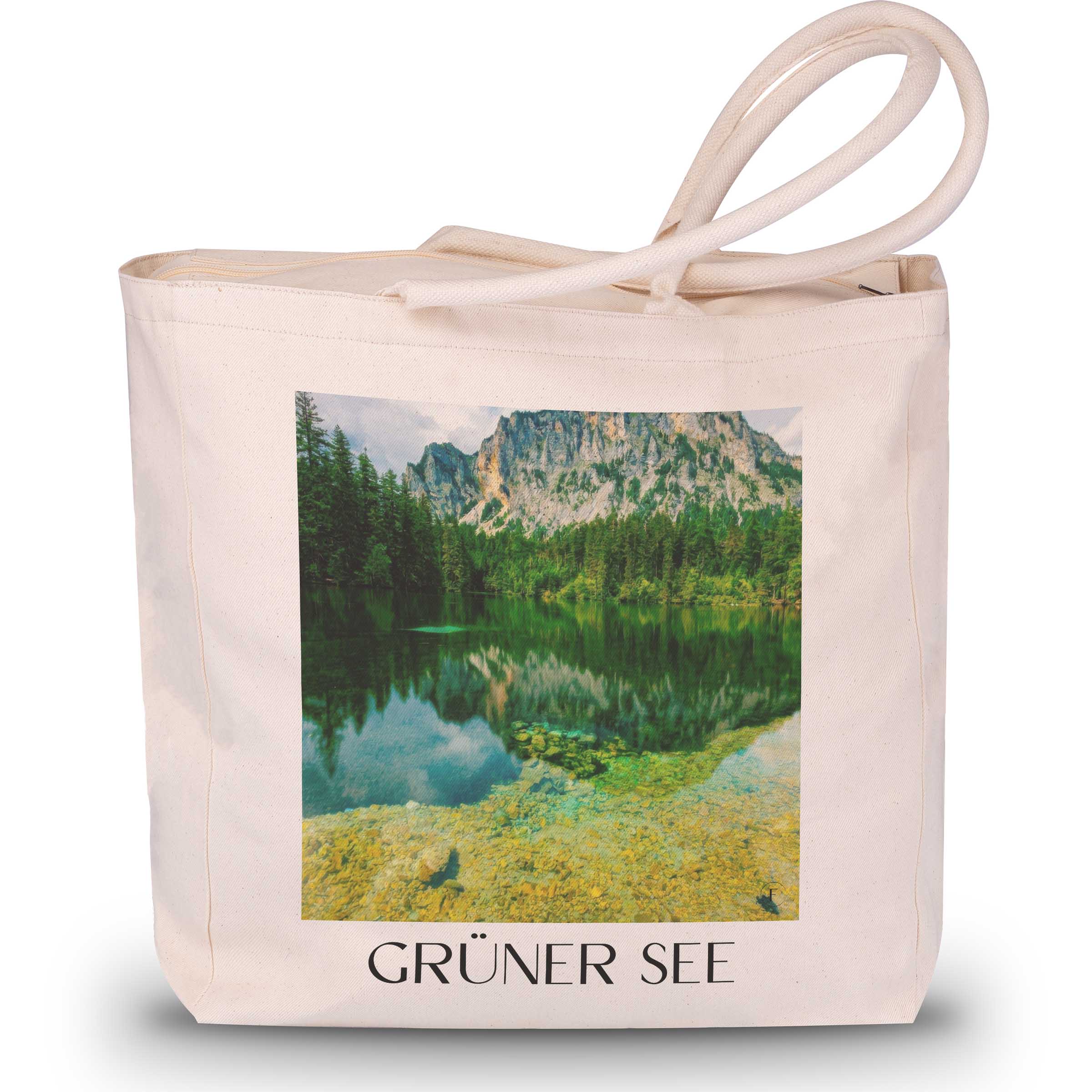 grüner-see-steiermark-österreich-einkaufstasche-oil-painting-oelgemaelde