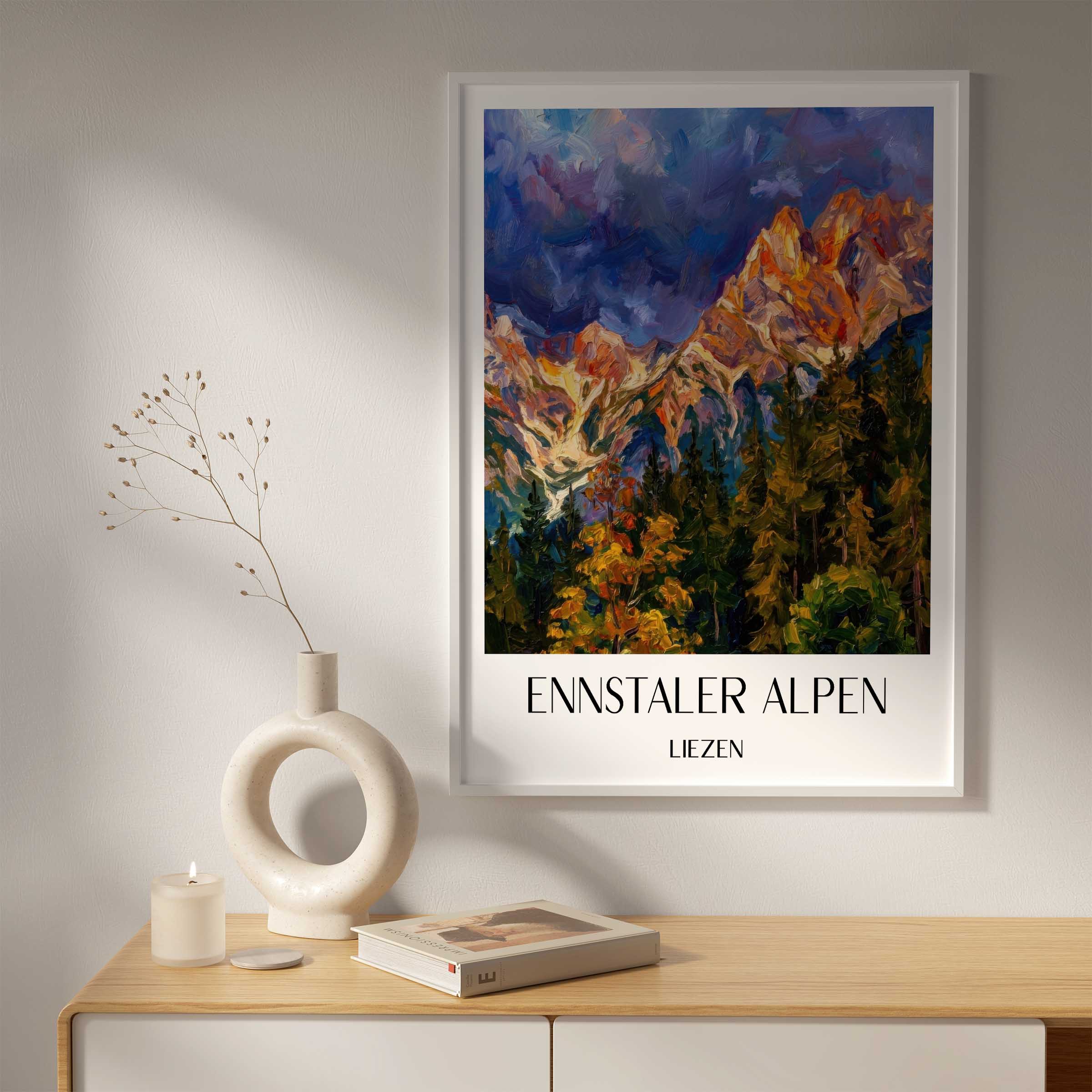ennstaler-alpen-liezen-österreich-poster-oil-painting-oelgemaelde