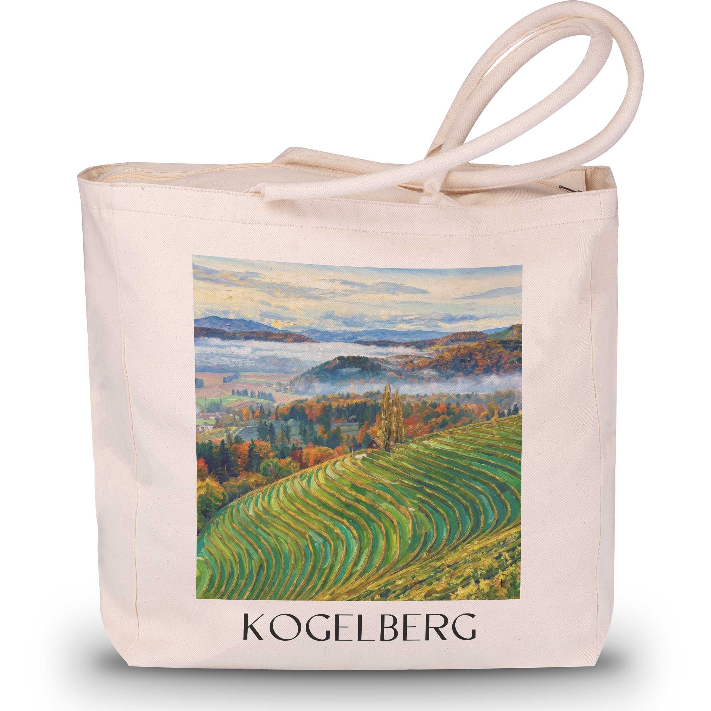 Kogelberg Shopping Tasche - Steiermark - Österreich Tote Bag - Einkaufstasche im Ölgemälde Stil