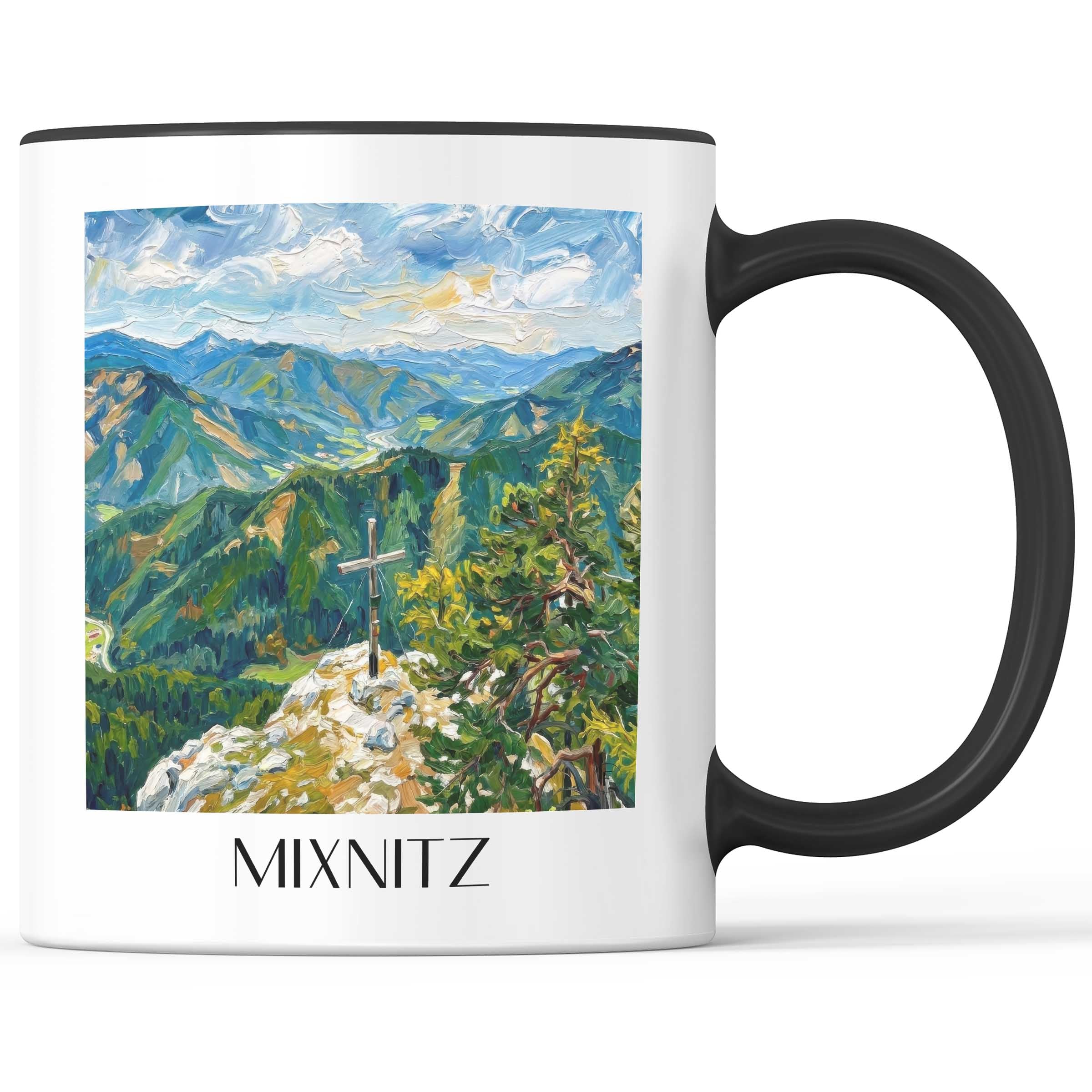 Mixnitz Kaffeebecher - Steiermark - Österreich Becher - Kaffeetasse im Ölgemälde Stil