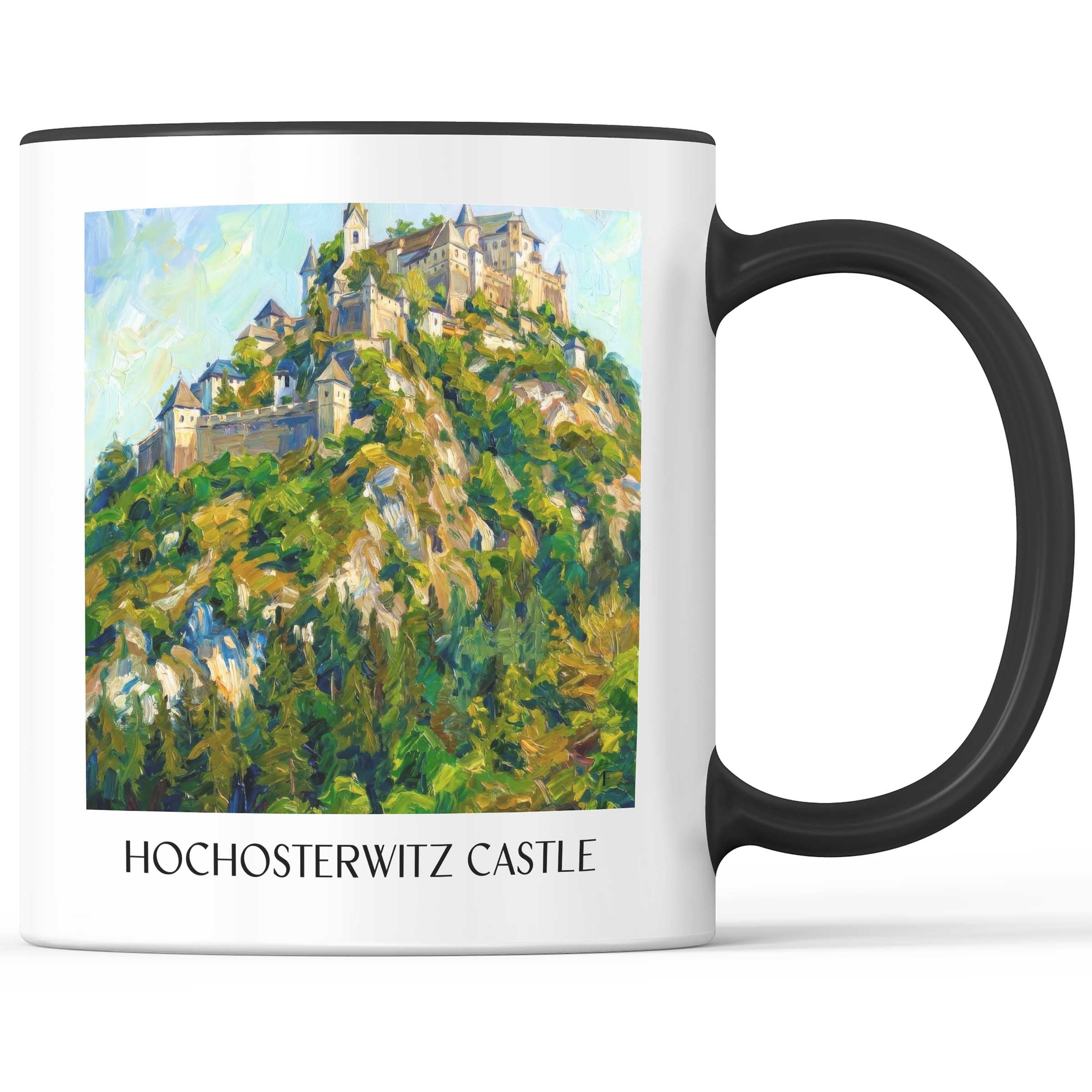 Burg Hochosterwitz Kaffeebecher - Kärnten - Österreich Becher - Kaffeetasse im Ölgemälde Stil