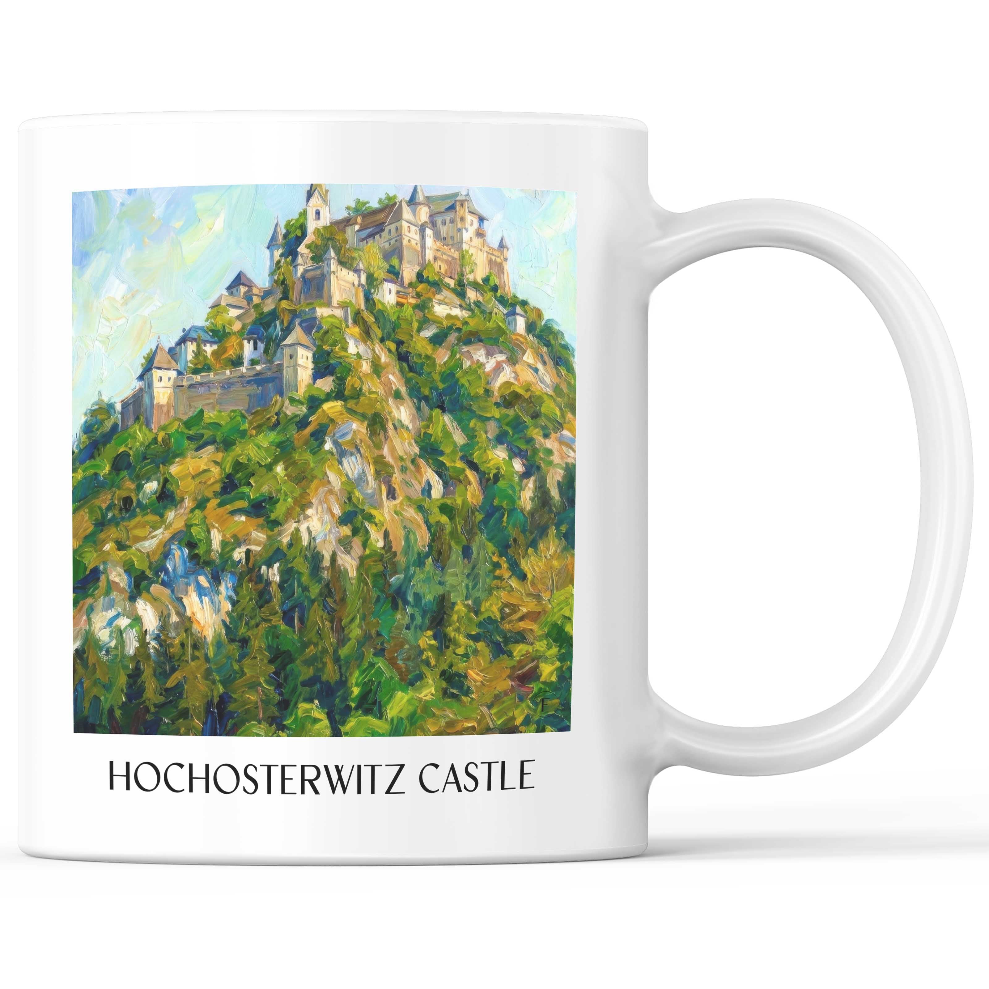 Burg Hochosterwitz Kaffeebecher - Kärnten - Österreich Becher - Kaffeetasse im Ölgemälde Stil