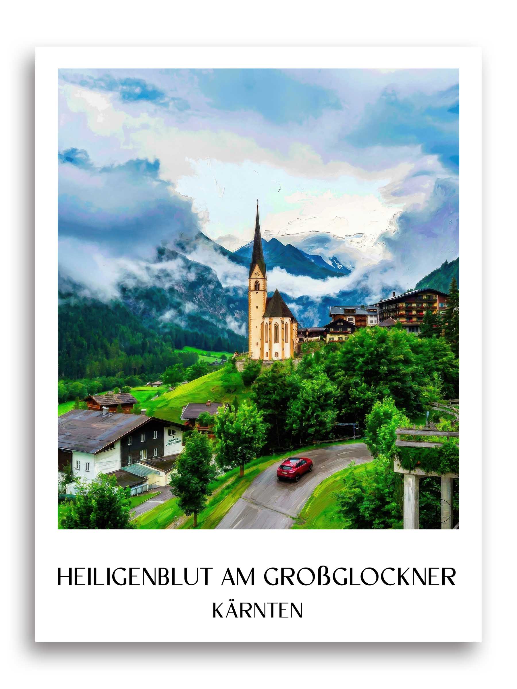 heiligenblut-am-großglockner-kärnten-österreich-poster-oil-painting-oelgemaelde