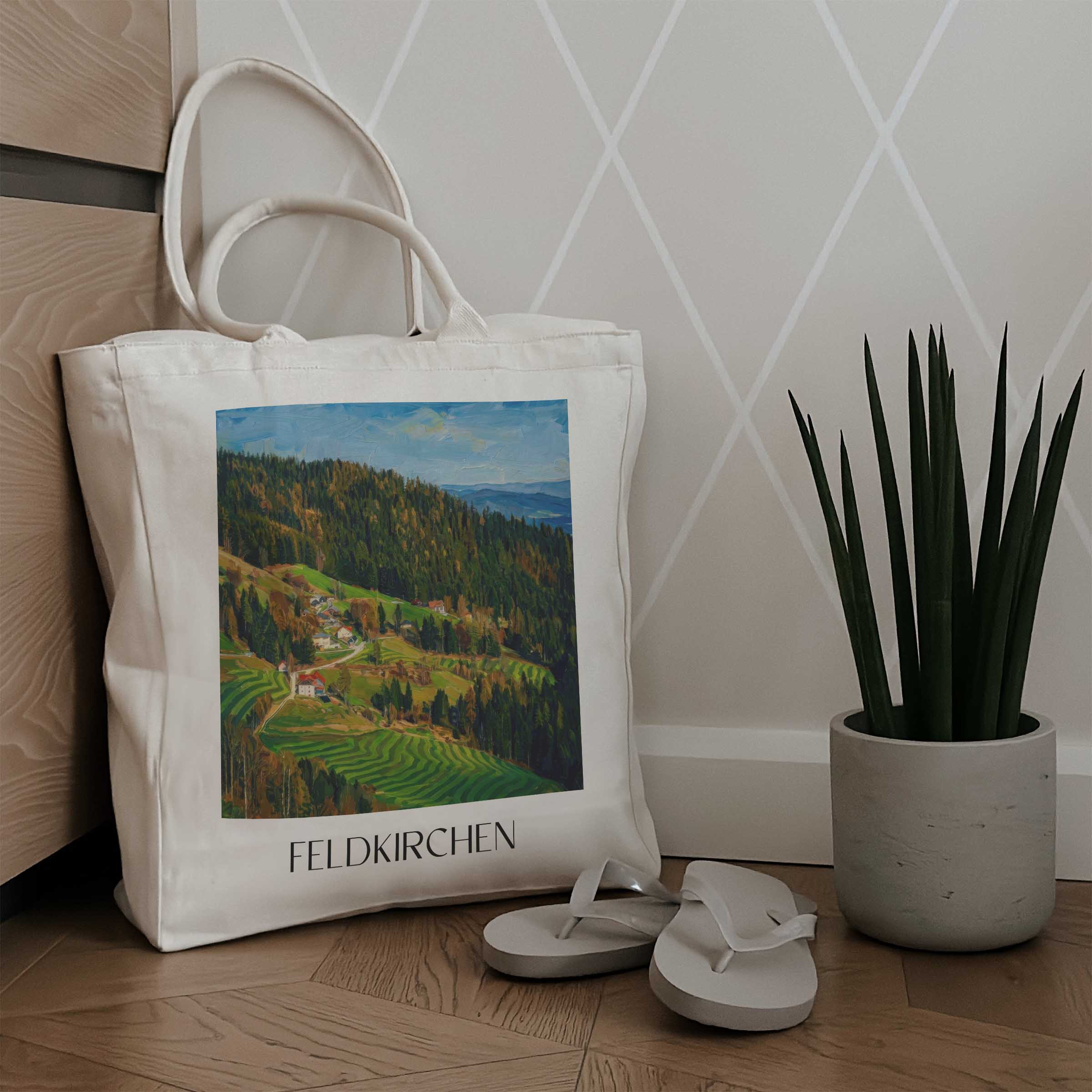 feldkirchen-kärnten-österreich-einkaufstasche-oil-painting-oelgemaelde
