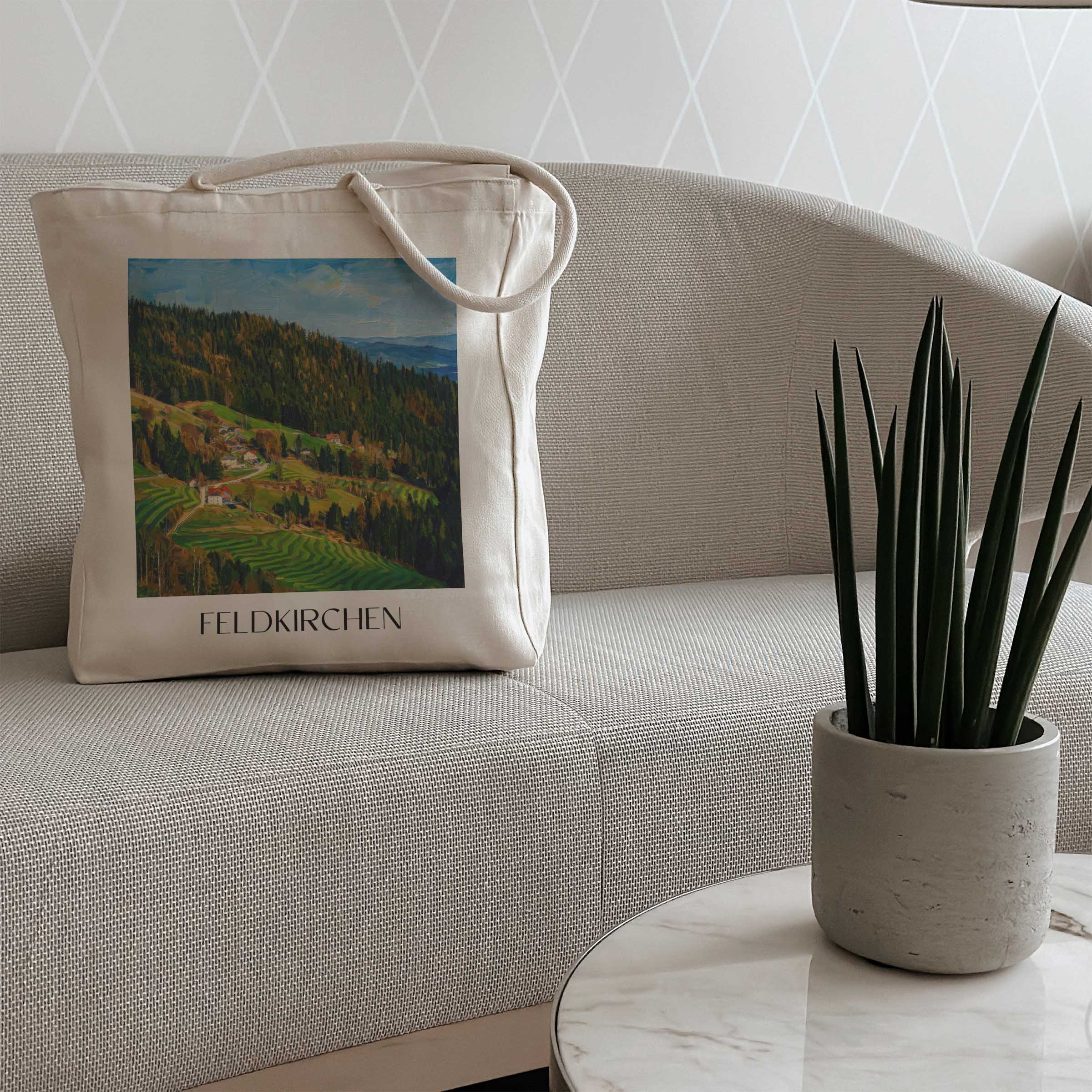 feldkirchen-kärnten-österreich-einkaufstasche-oil-painting-oelgemaelde
