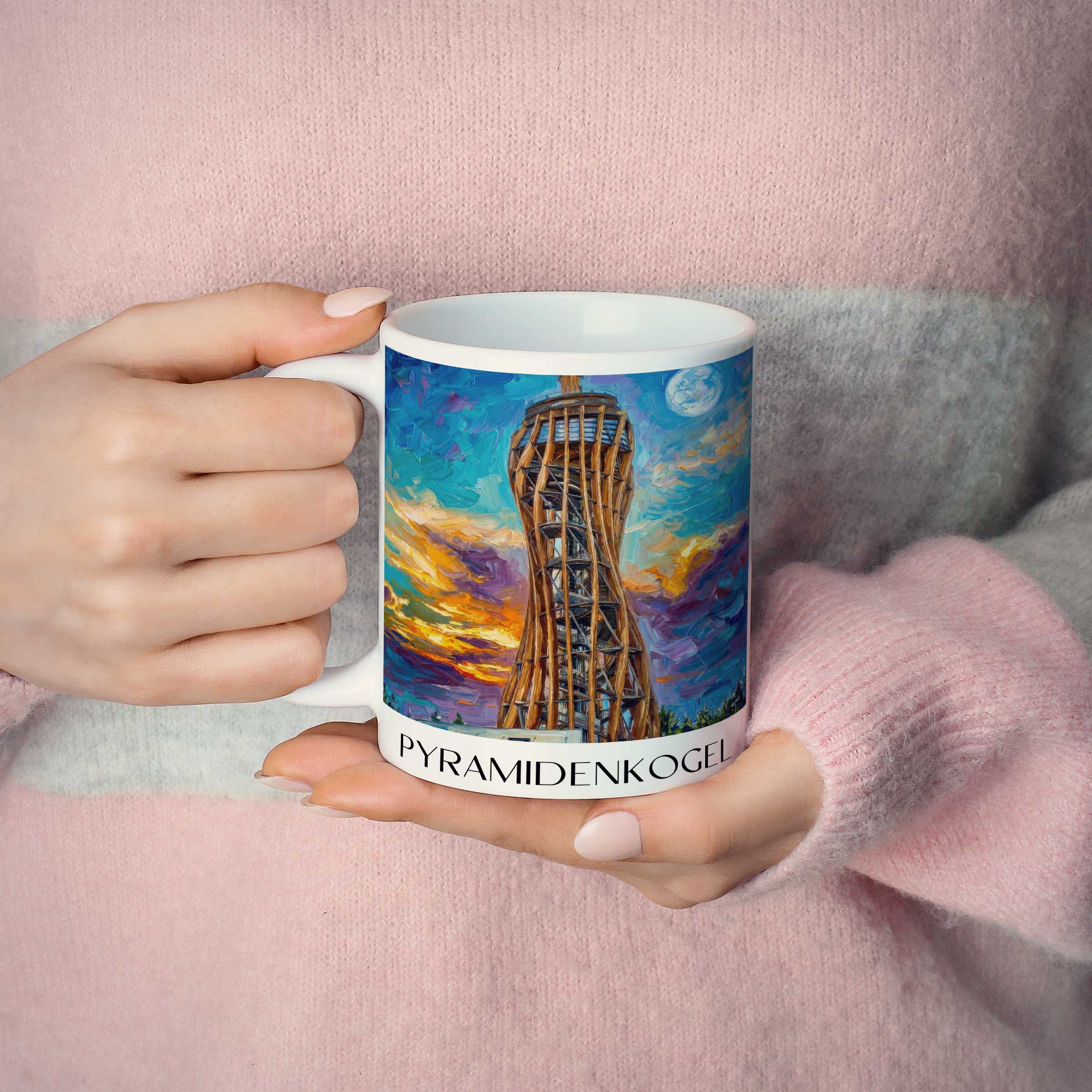 pyramidenkogel-kärnten-österreich-kaffeebecher-oil-painting-oelgemaelde