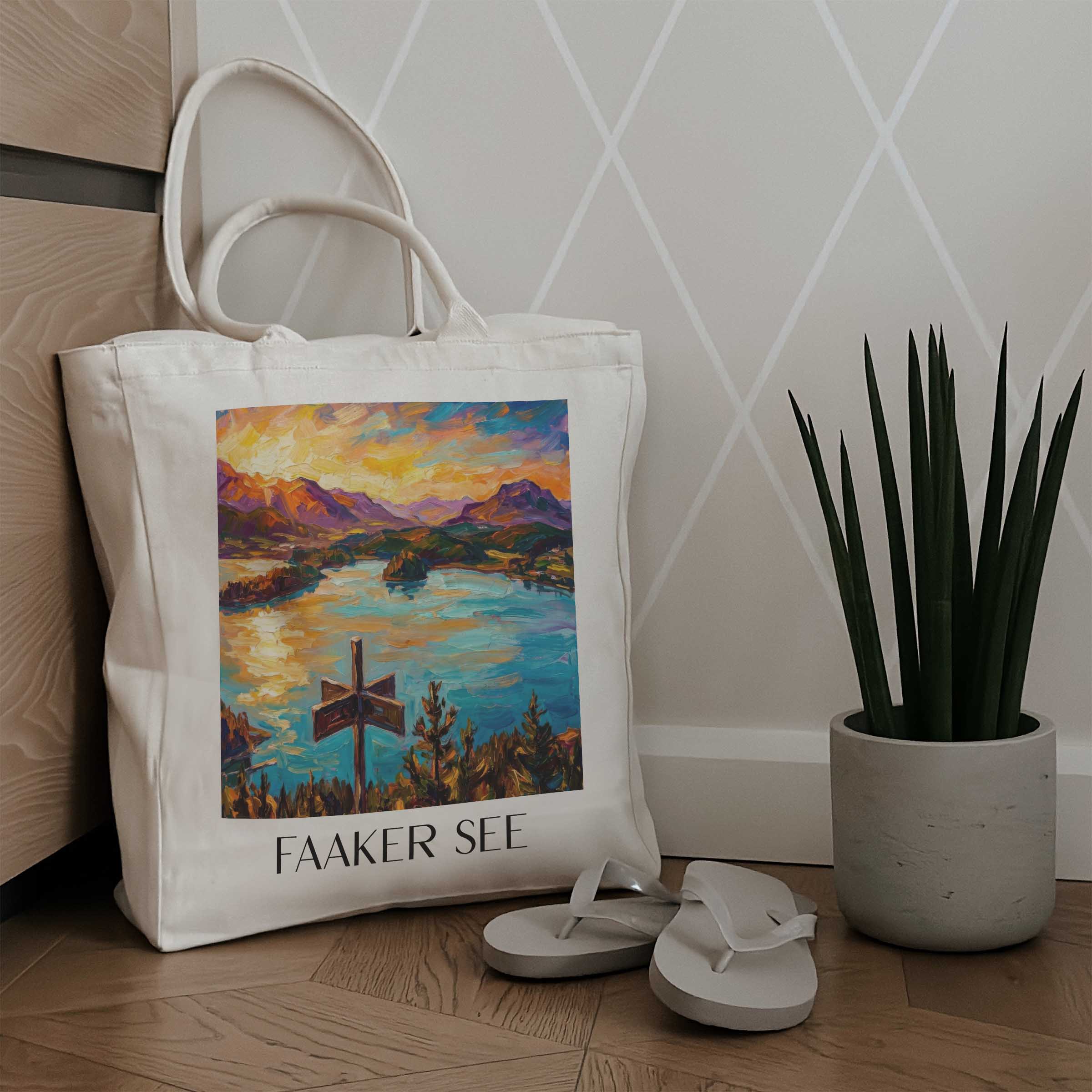 faaker-see-kärnten-österreich-einkaufstasche-oil-painting-oelgemaelde