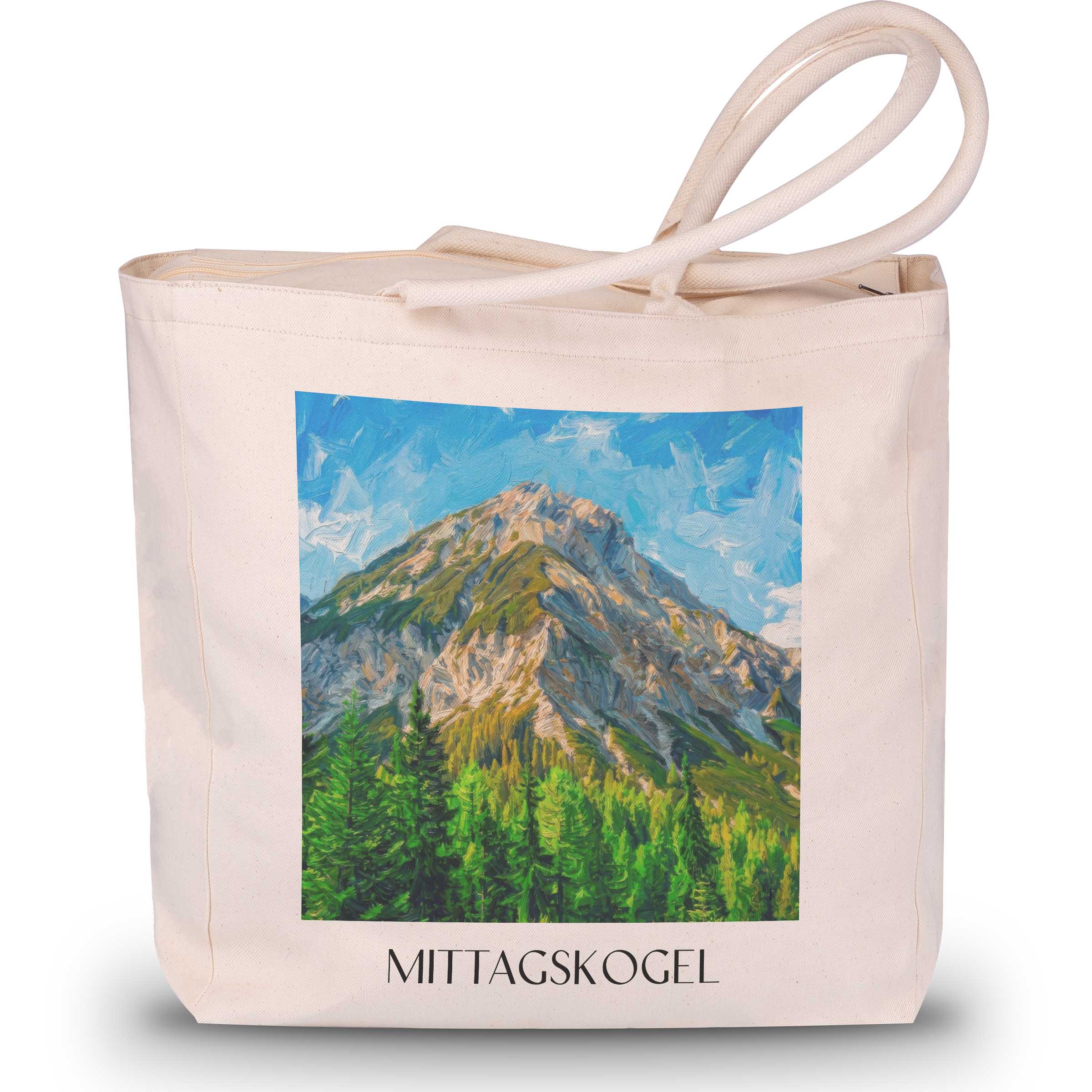 mittagskogel-kärnten-österreich-einkaufstasche-oil-painting-oelgemaelde