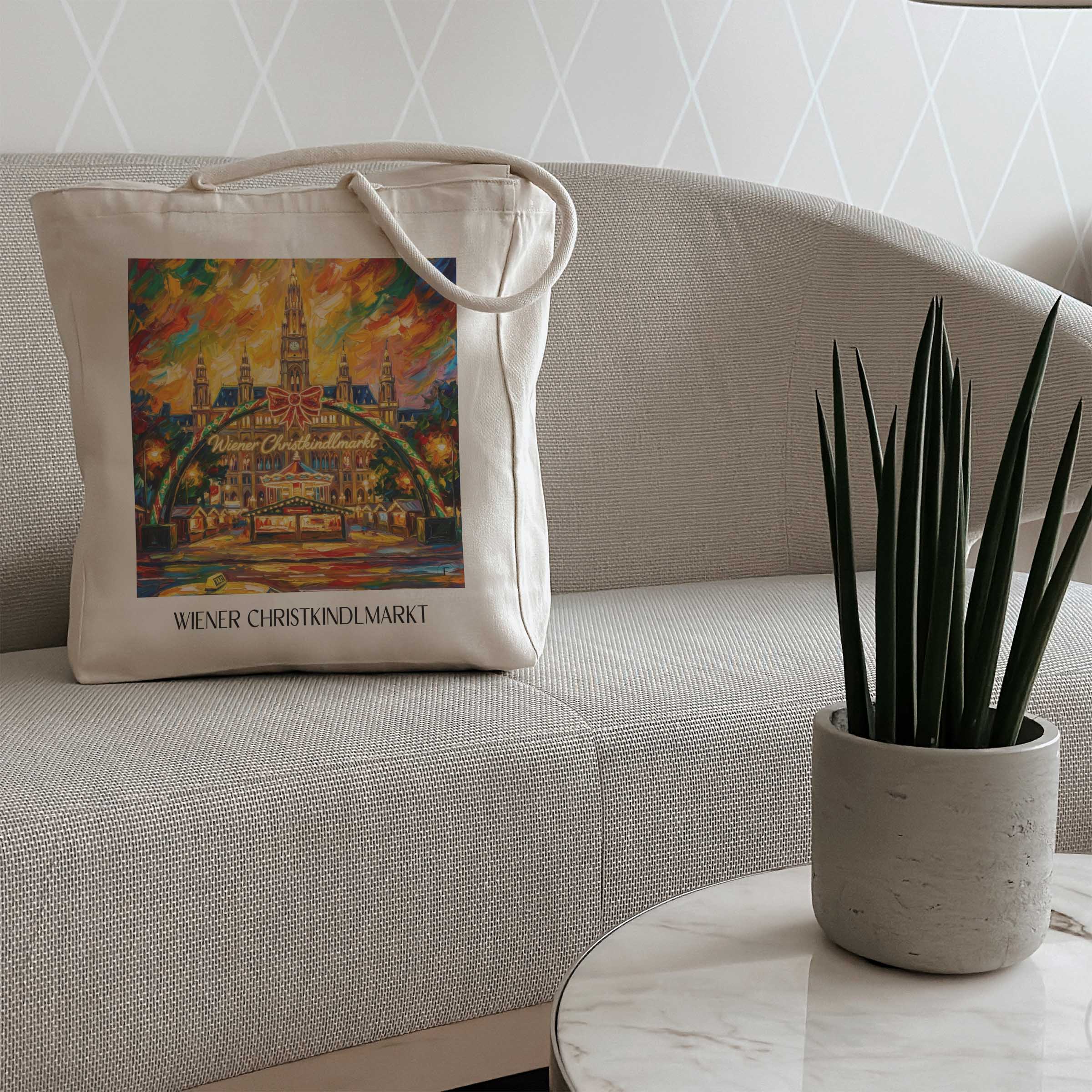 wiener-christkindlmarkt-österreich-österreich-einkaufstasche-oil-painting-oelgemaelde
