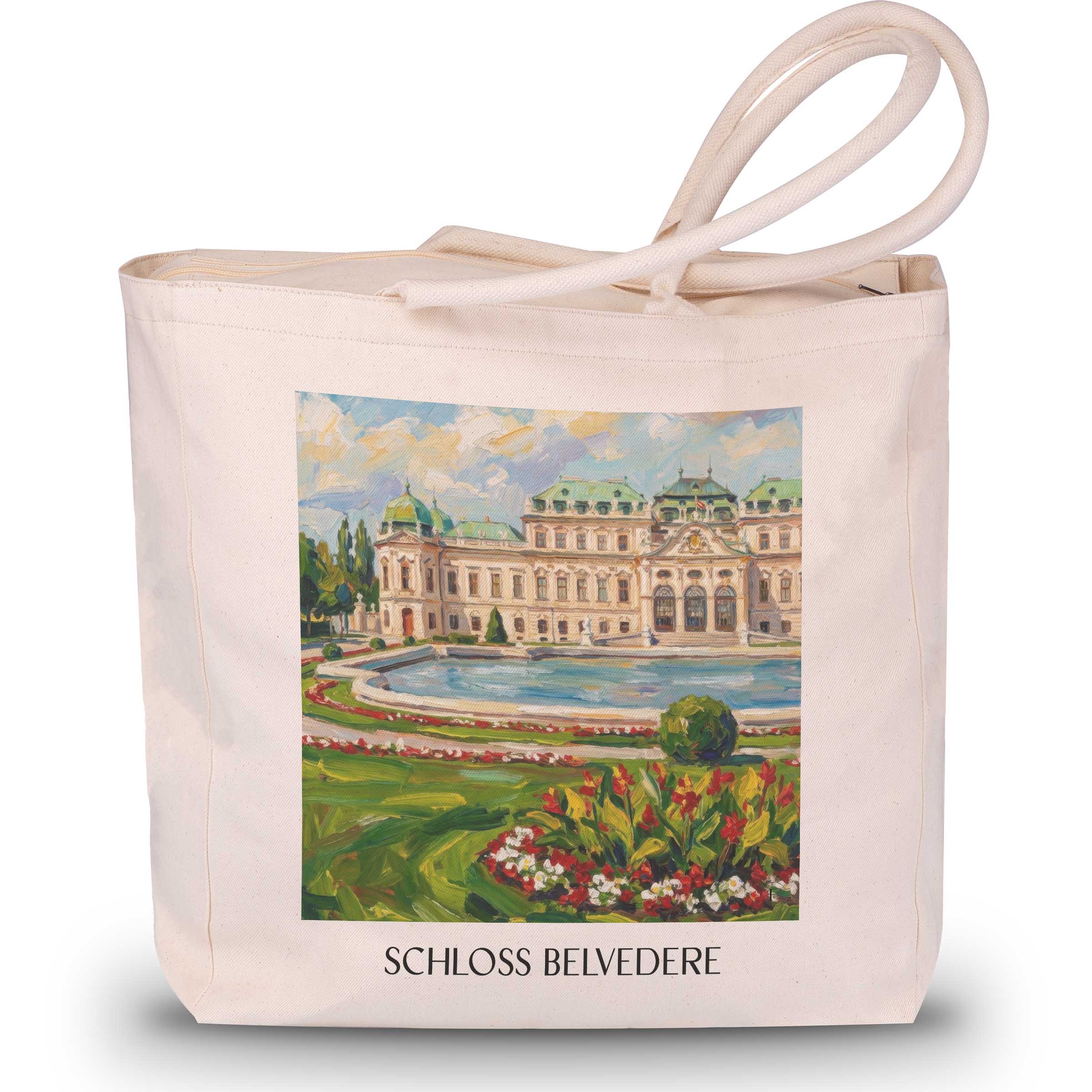 schloss-belvedere-wien-österreich-einkaufstasche-oil-painting-oelgemaelde