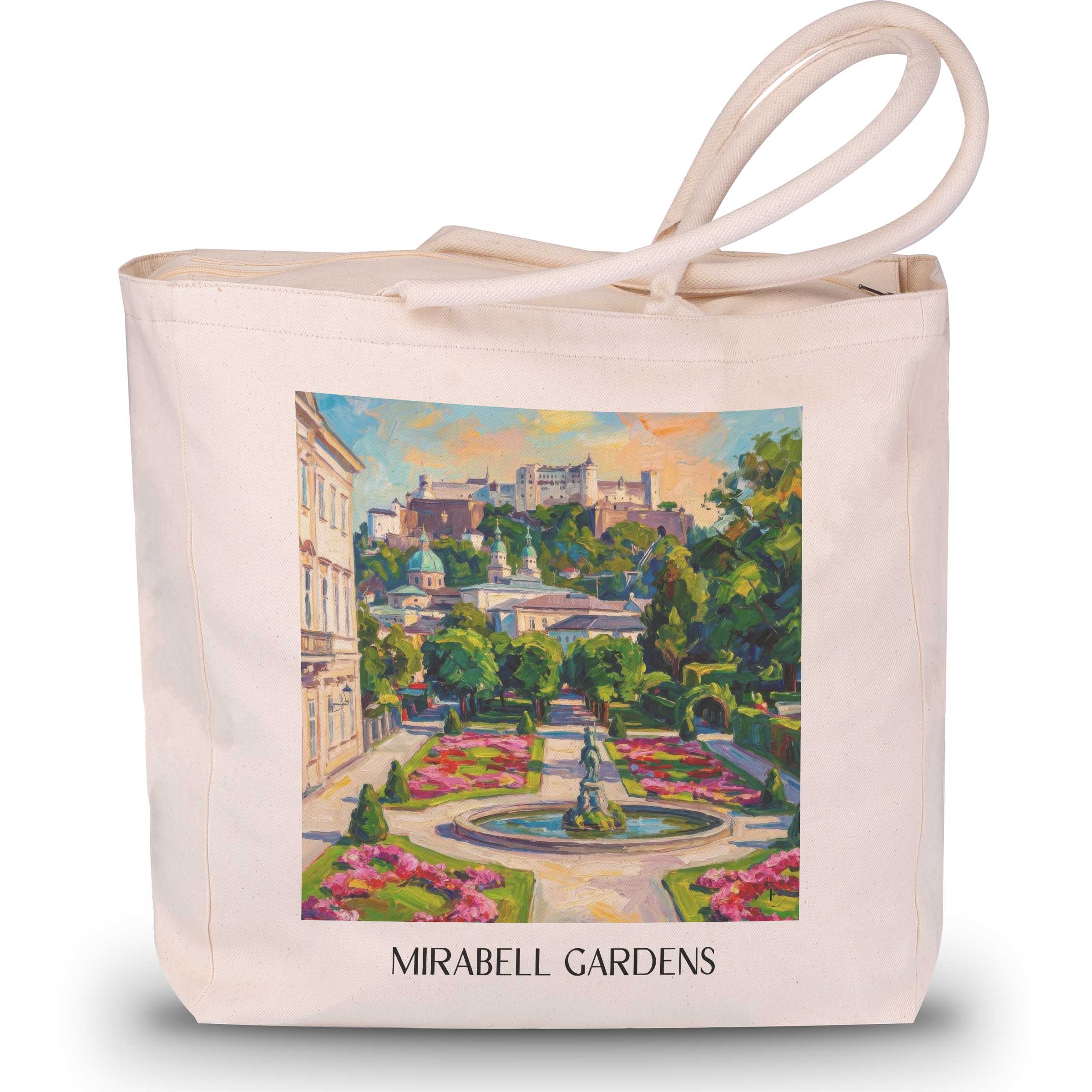Mirabellgarten Shopping Tasche - Salzburg - Österreich Tote Bag - Einkaufstasche im Ölgemälde Stil