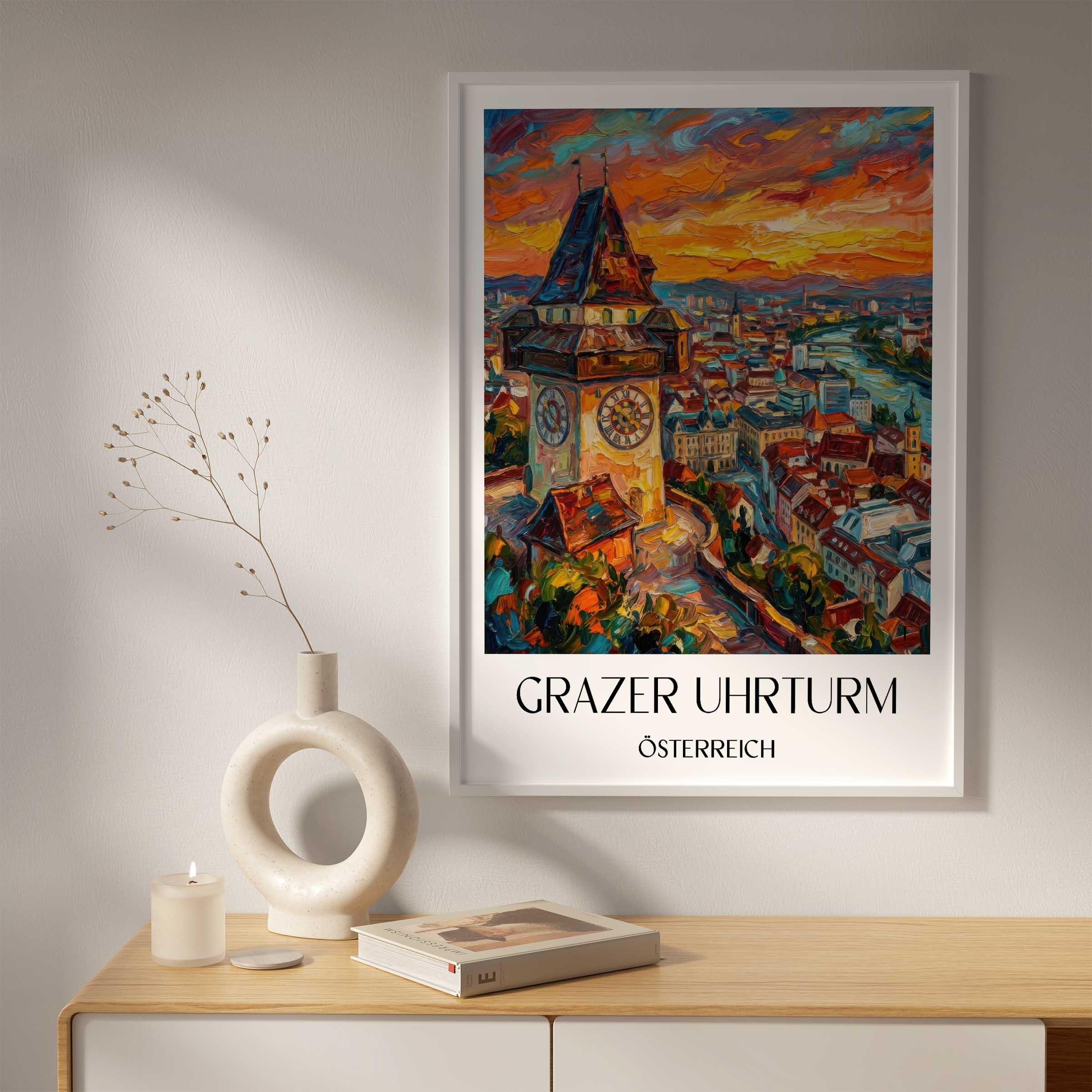 grazer-uhrturm-österreich-österreich-poster-oil-painting-oelgemaelde
