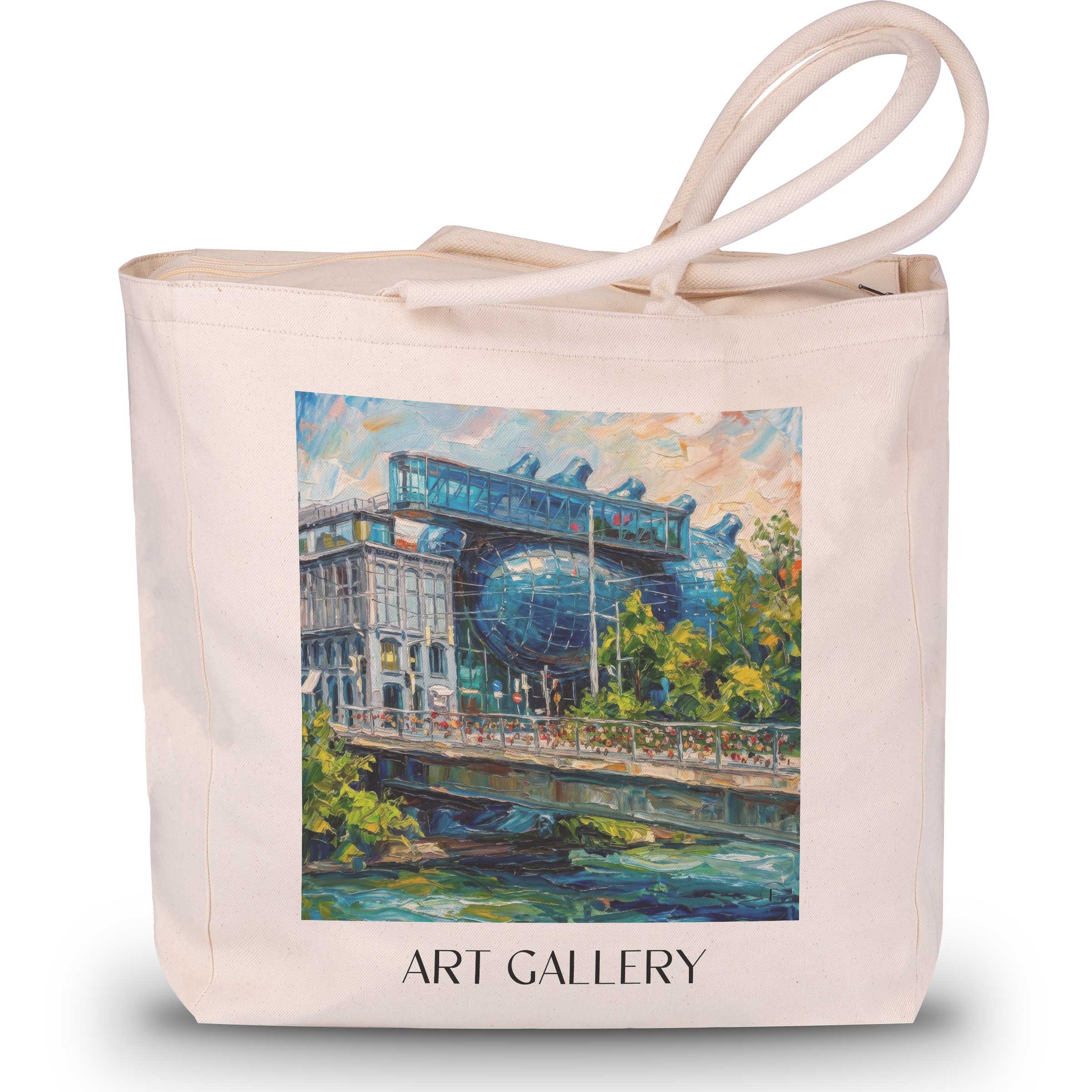Kunsthaus Shopping Tasche - Graz - Österreich Tote Bag - Einkaufstasche im Ölgemälde Stil