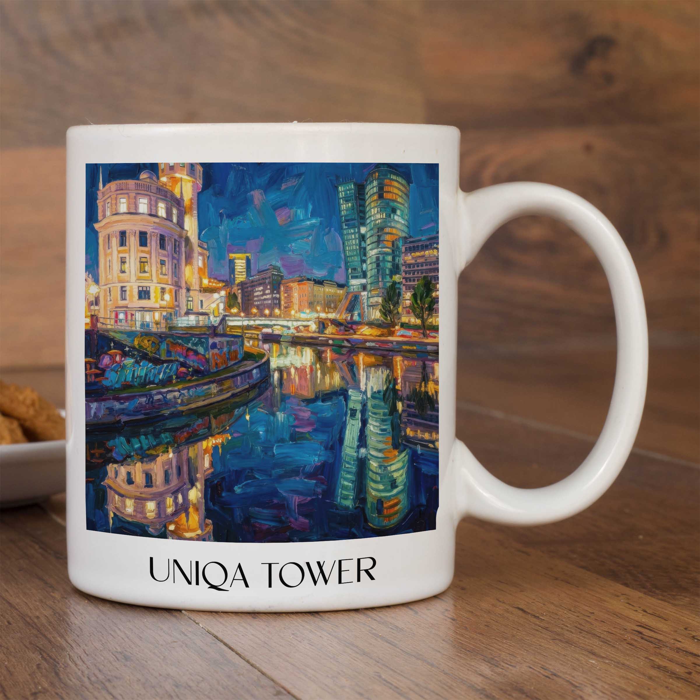 uniqa-tower-wien-österreich-kaffeebecher-oil-painting-oelgemaelde