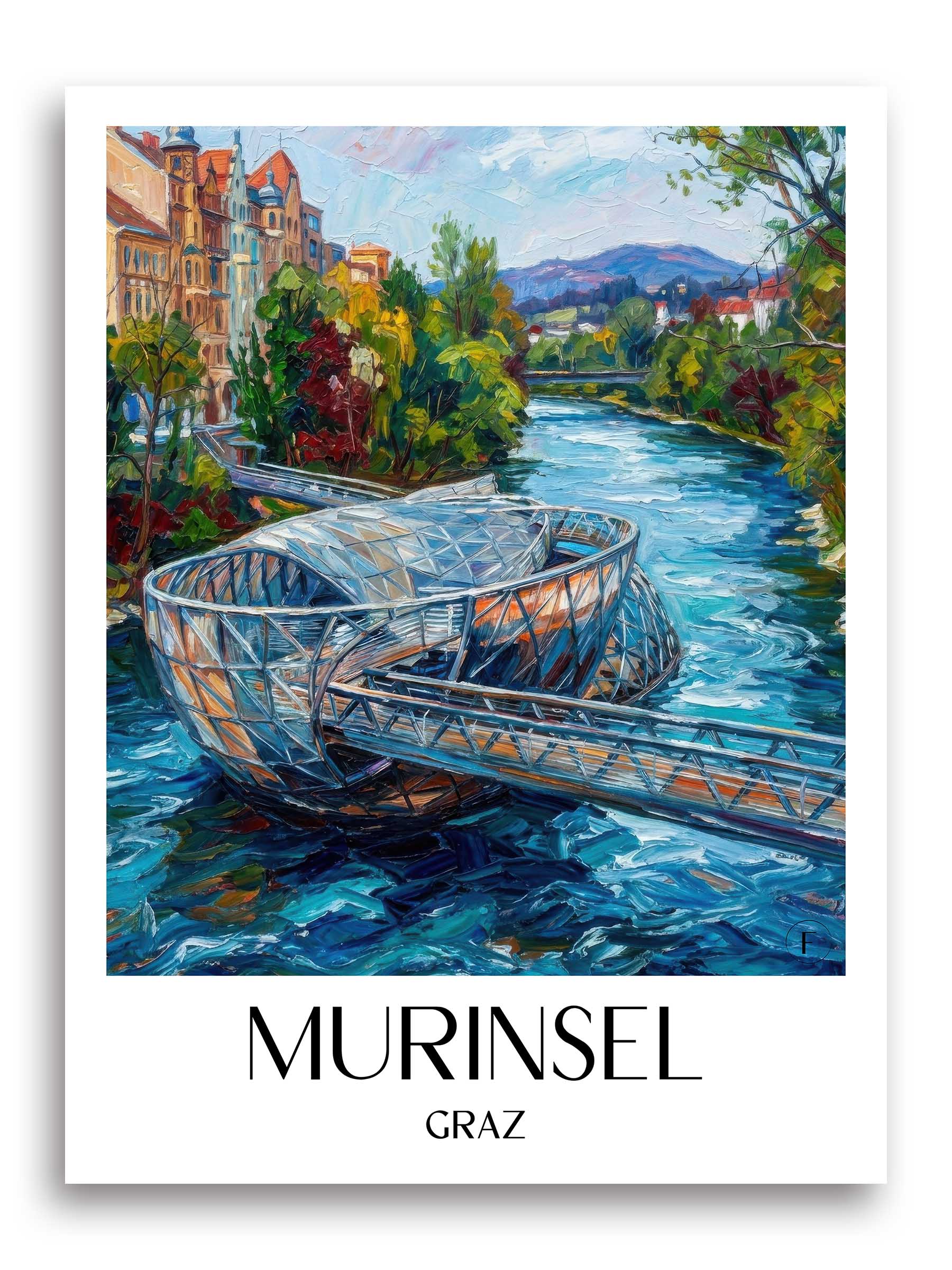 murinsel-graz-österreich-poster-oil-painting-oelgemaelde