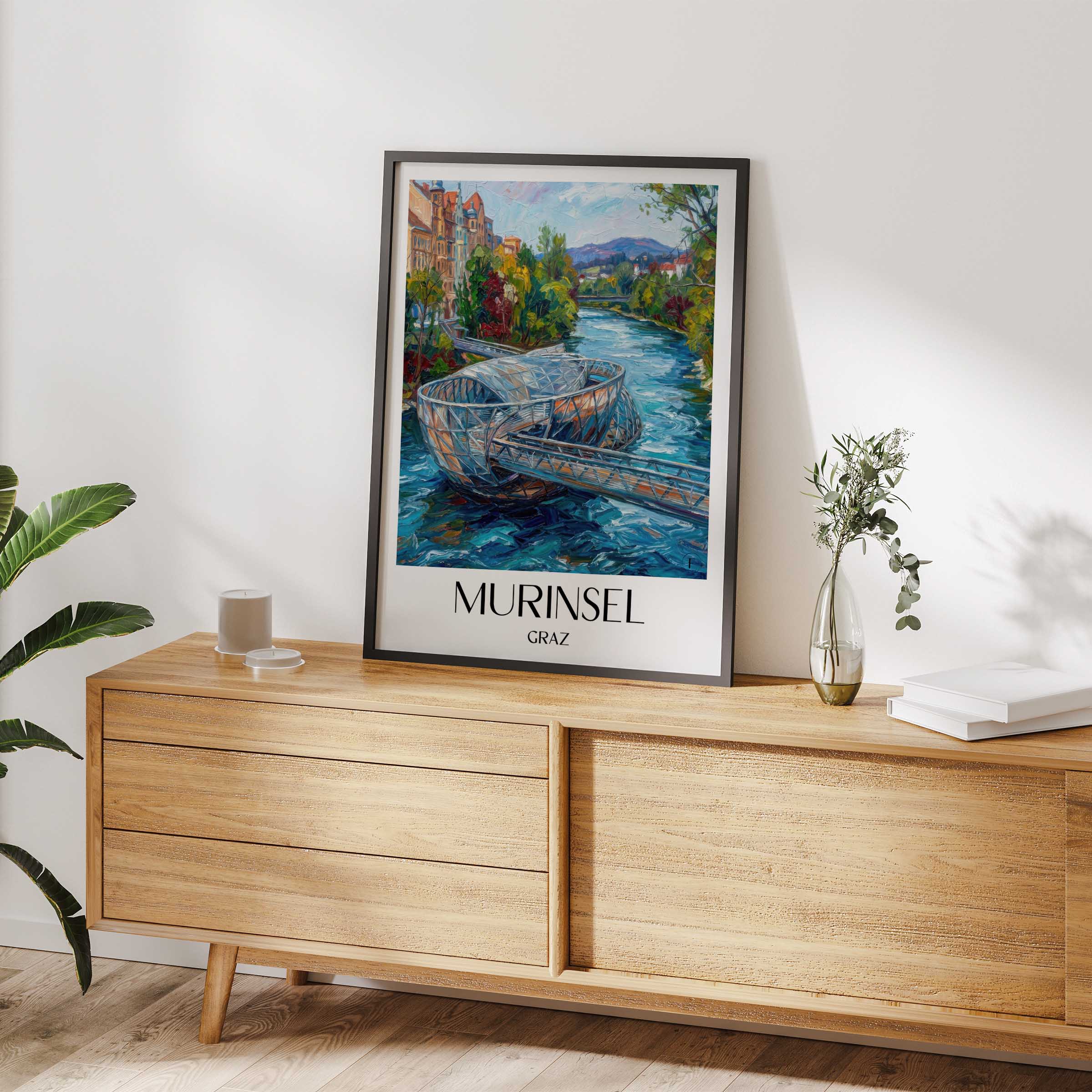 murinsel-graz-österreich-poster-oil-painting-oelgemaelde