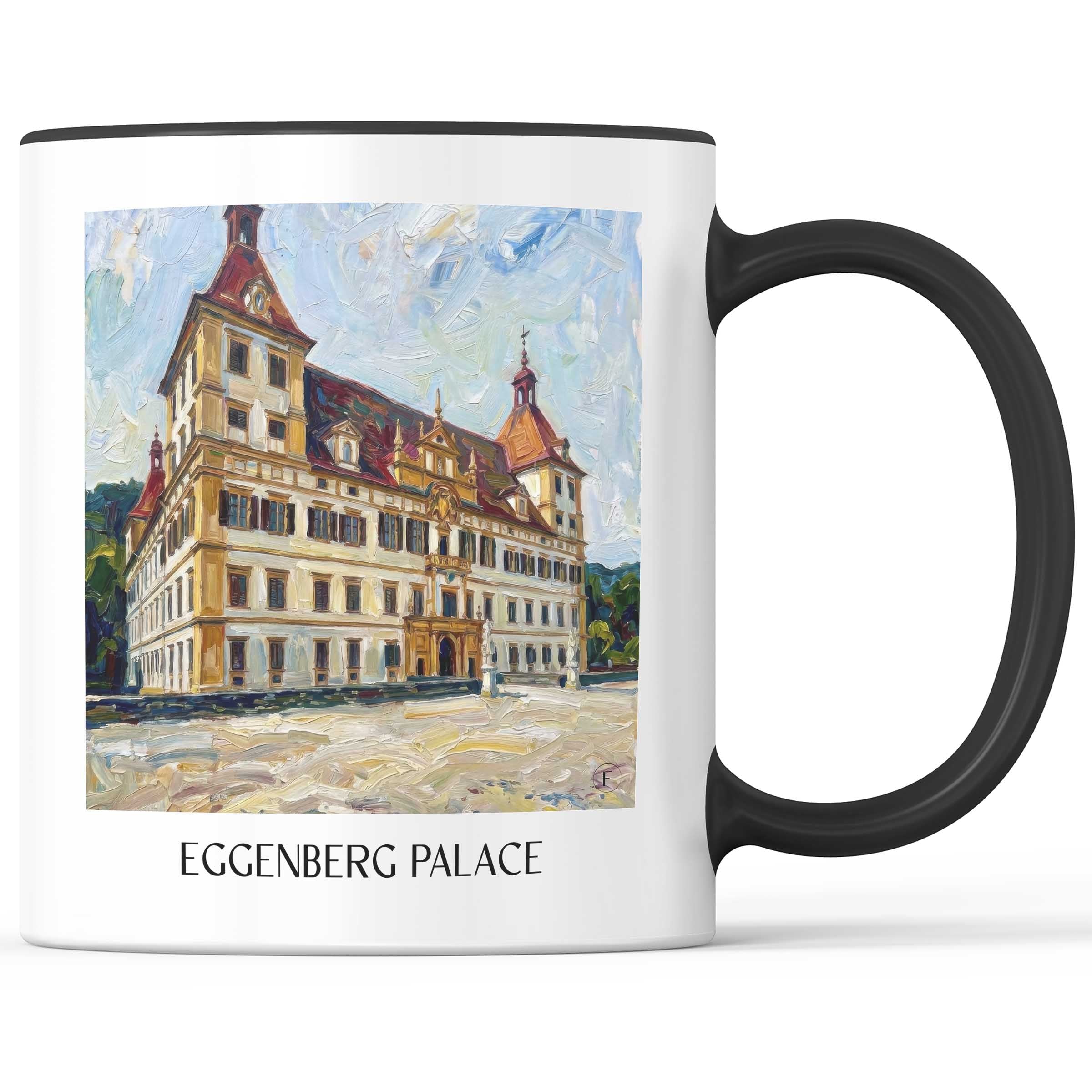 Schloss Eggenberg Kaffeebecher - Graz - Österreich Becher - Kaffeetasse im Ölgemälde Stil