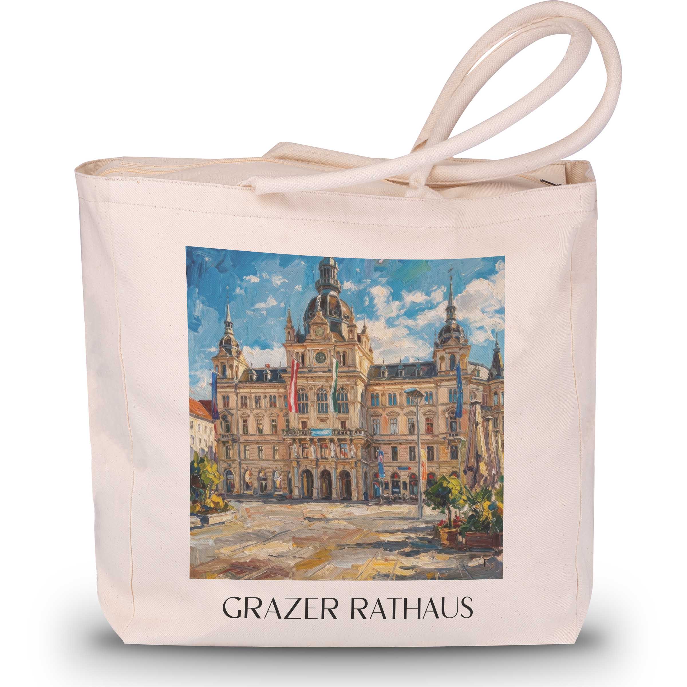 grazer-rathaus-österreich-österreich-einkaufstasche-oil-painting-oelgemaelde