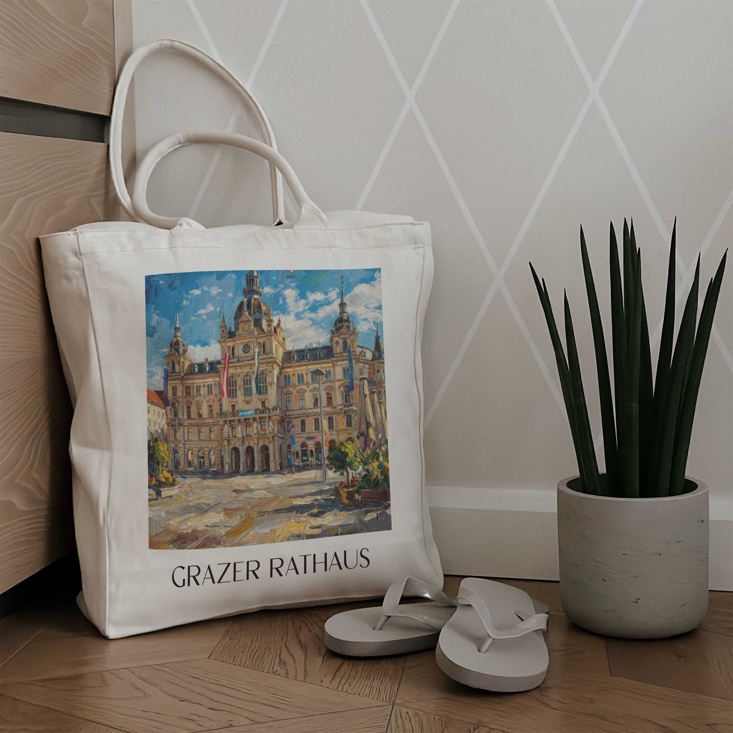 grazer-rathaus-österreich-österreich-einkaufstasche-oil-painting-oelgemaelde