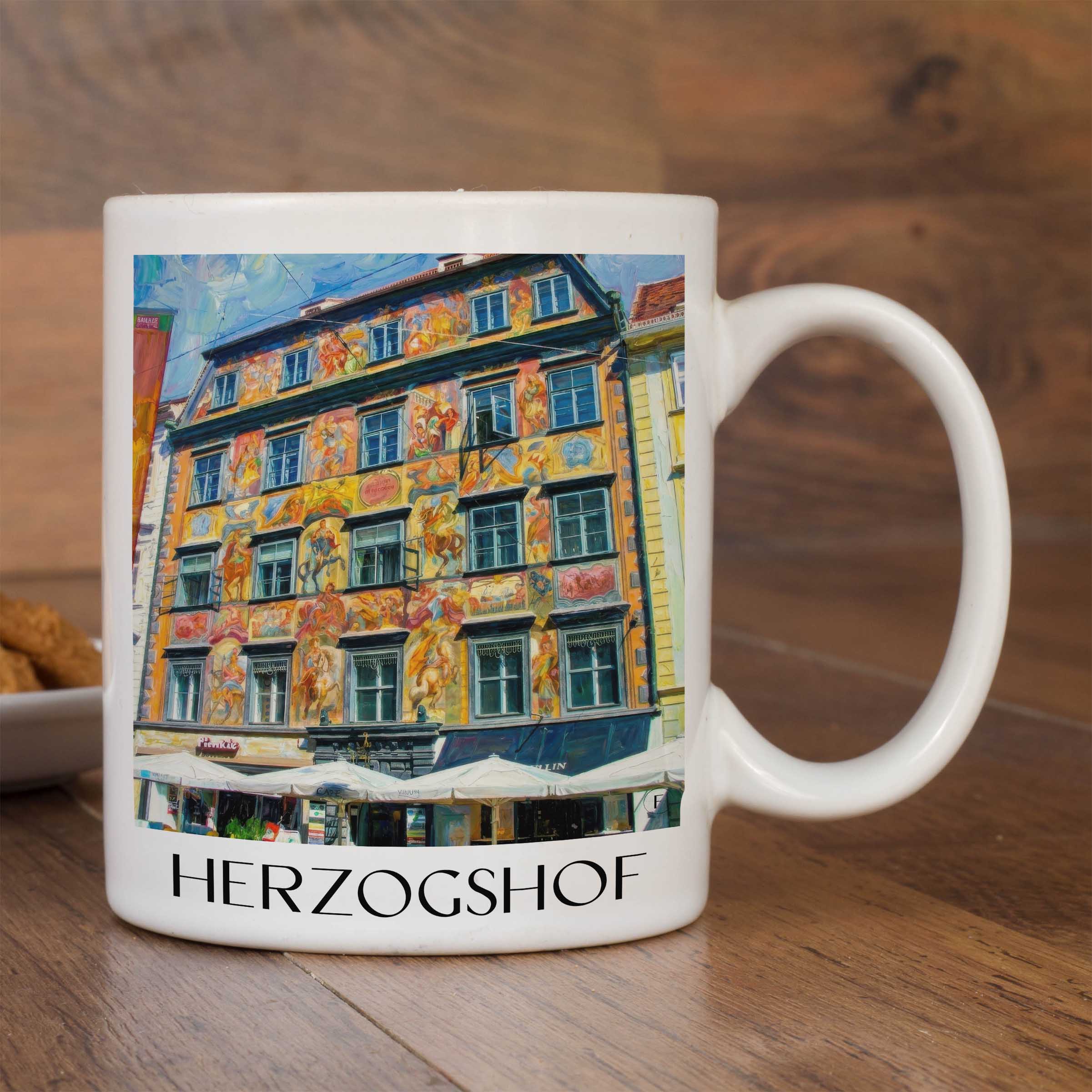 herzogshof-graz-österreich-kaffeebecher-oil-painting-oelgemaelde