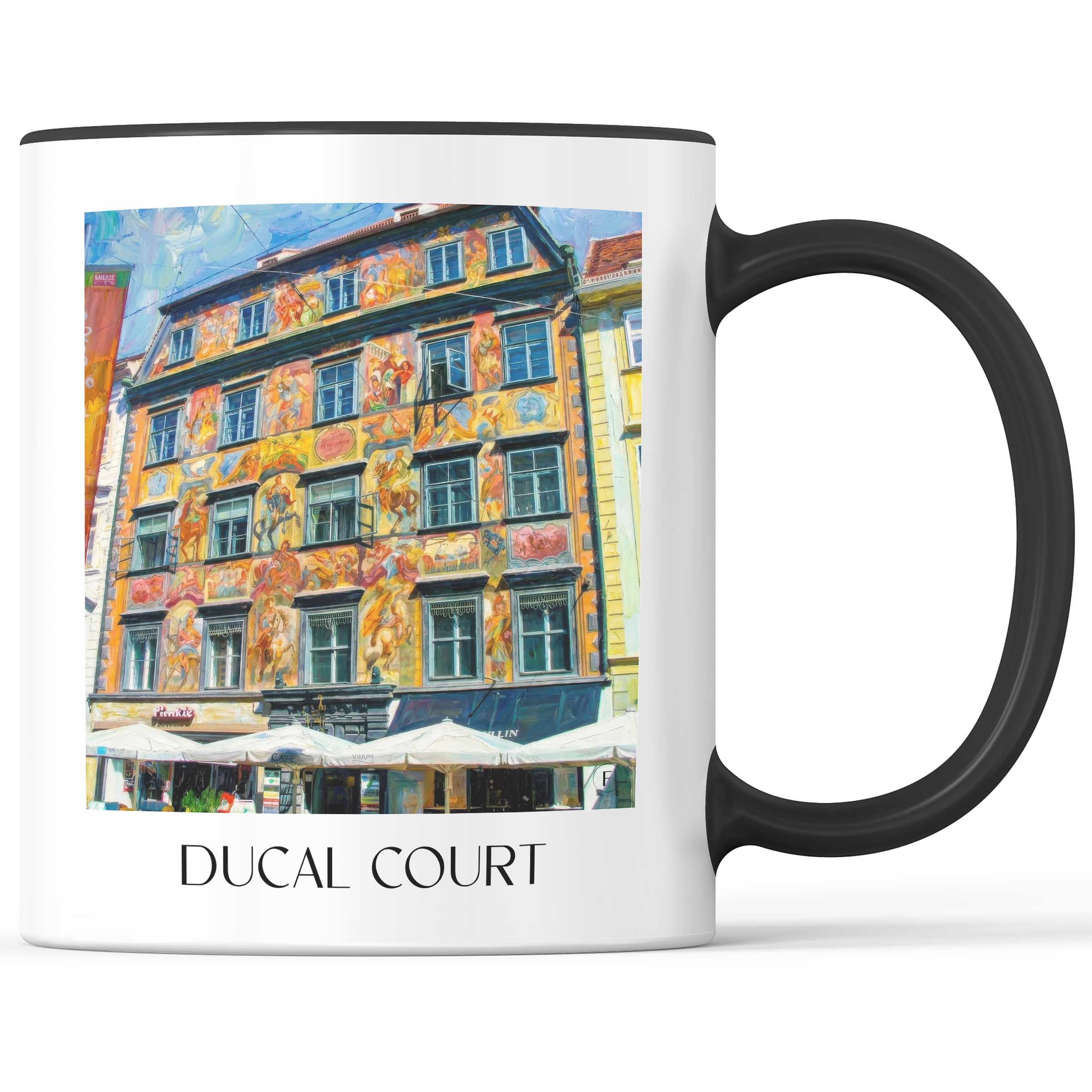 Herzogshof Kaffeebecher - Graz - Österreich Becher - Kaffeetasse im Ölgemälde Stil