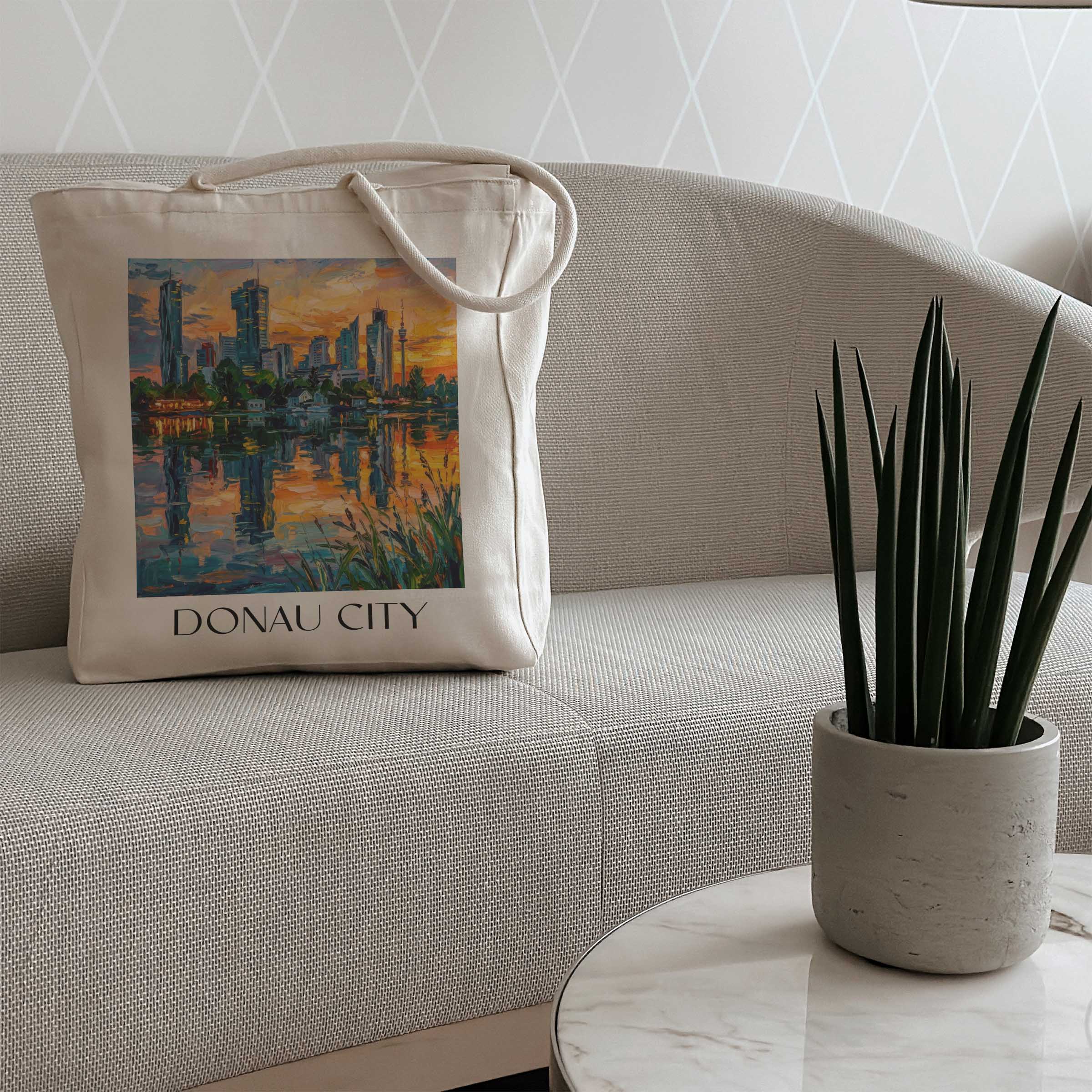 donau-city--wien-österreich-einkaufstasche-oil-painting-oelgemaelde