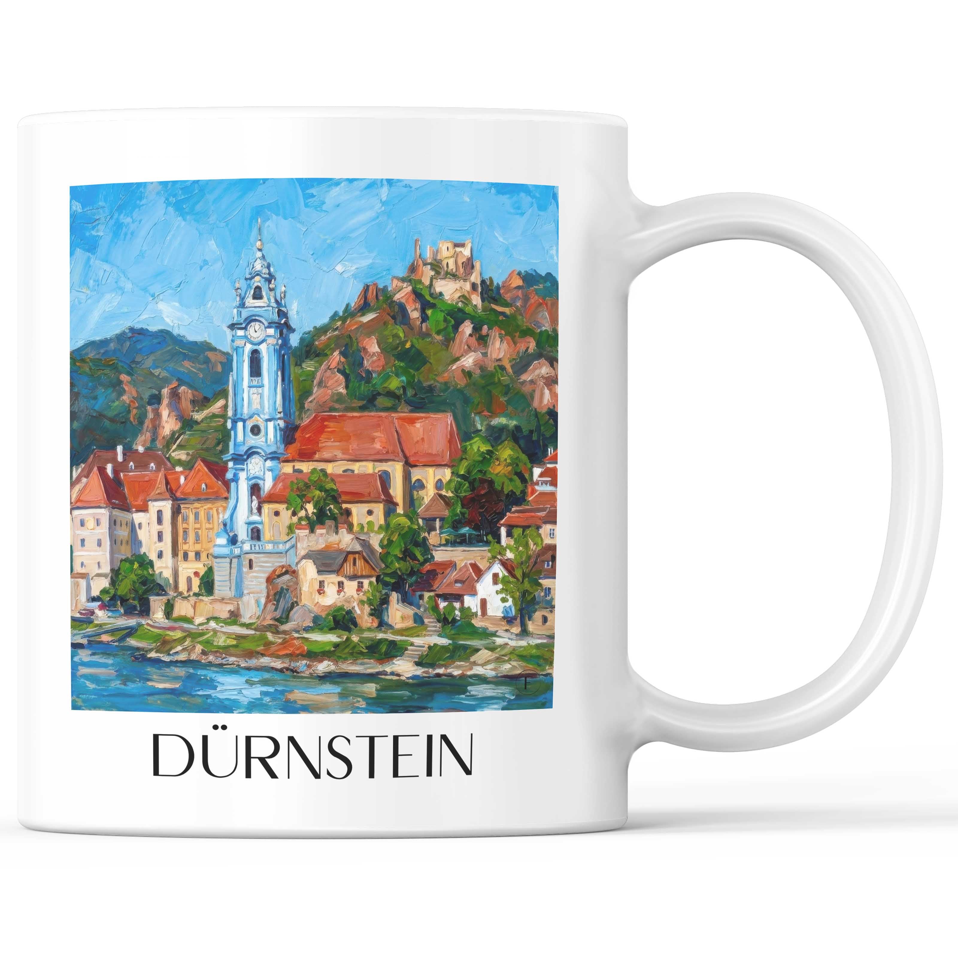 dürnstein-österreich-österreich-kaffeebecher-oil-painting-oelgemaelde
