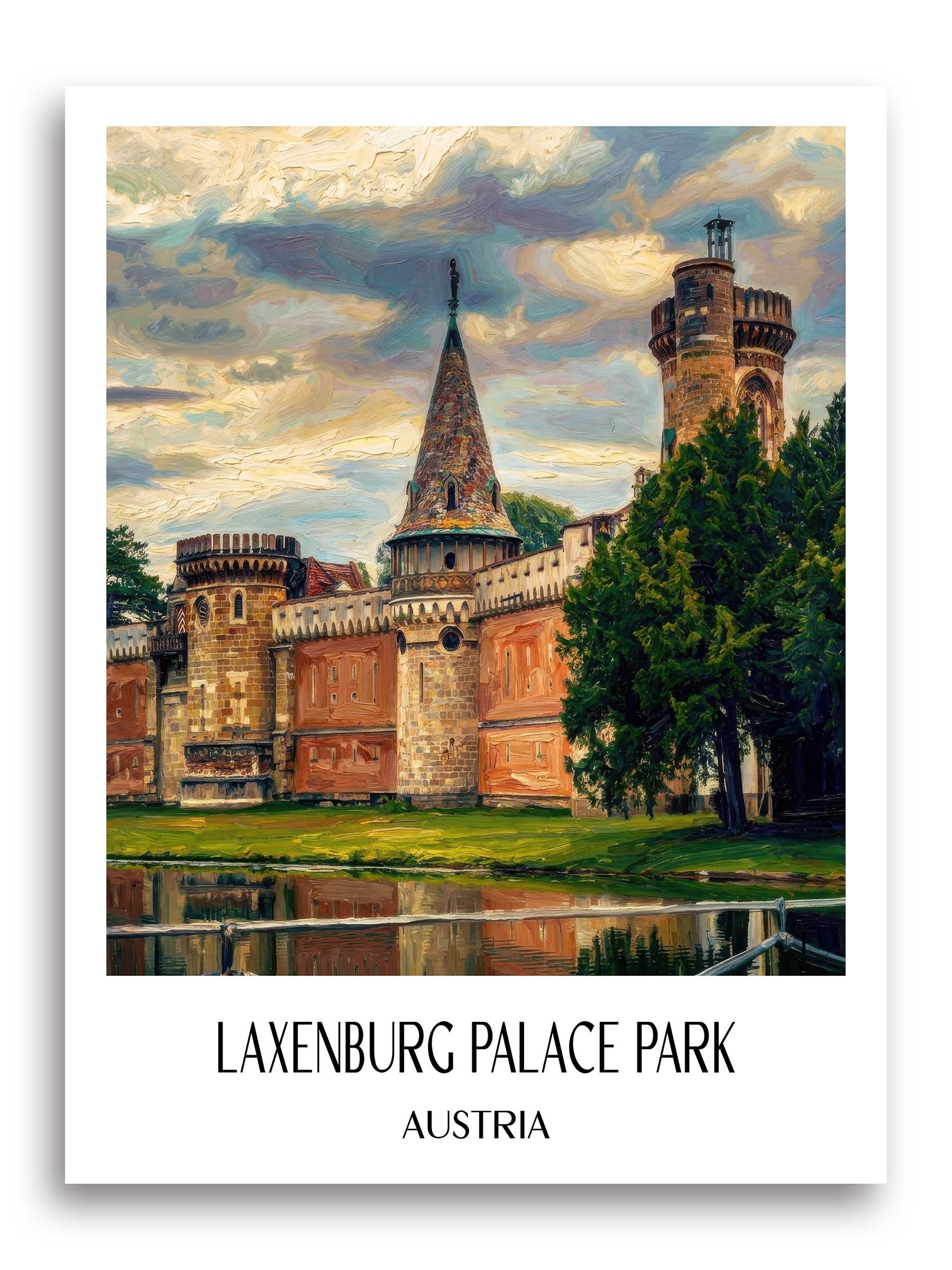 Schlosspark Laxenburg Poster - Österreich - Österreich Kunstdruck - Ölgemälde von A4 bis A1