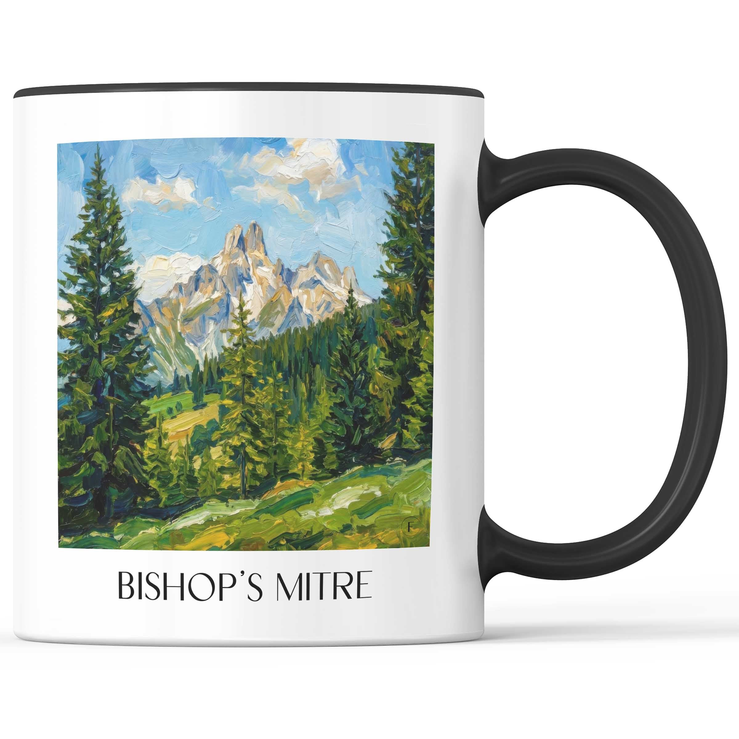 Bischofsmütze Kaffeebecher - Dachsteingebirge - Österreich Becher - Kaffeetasse im Ölgemälde Stil