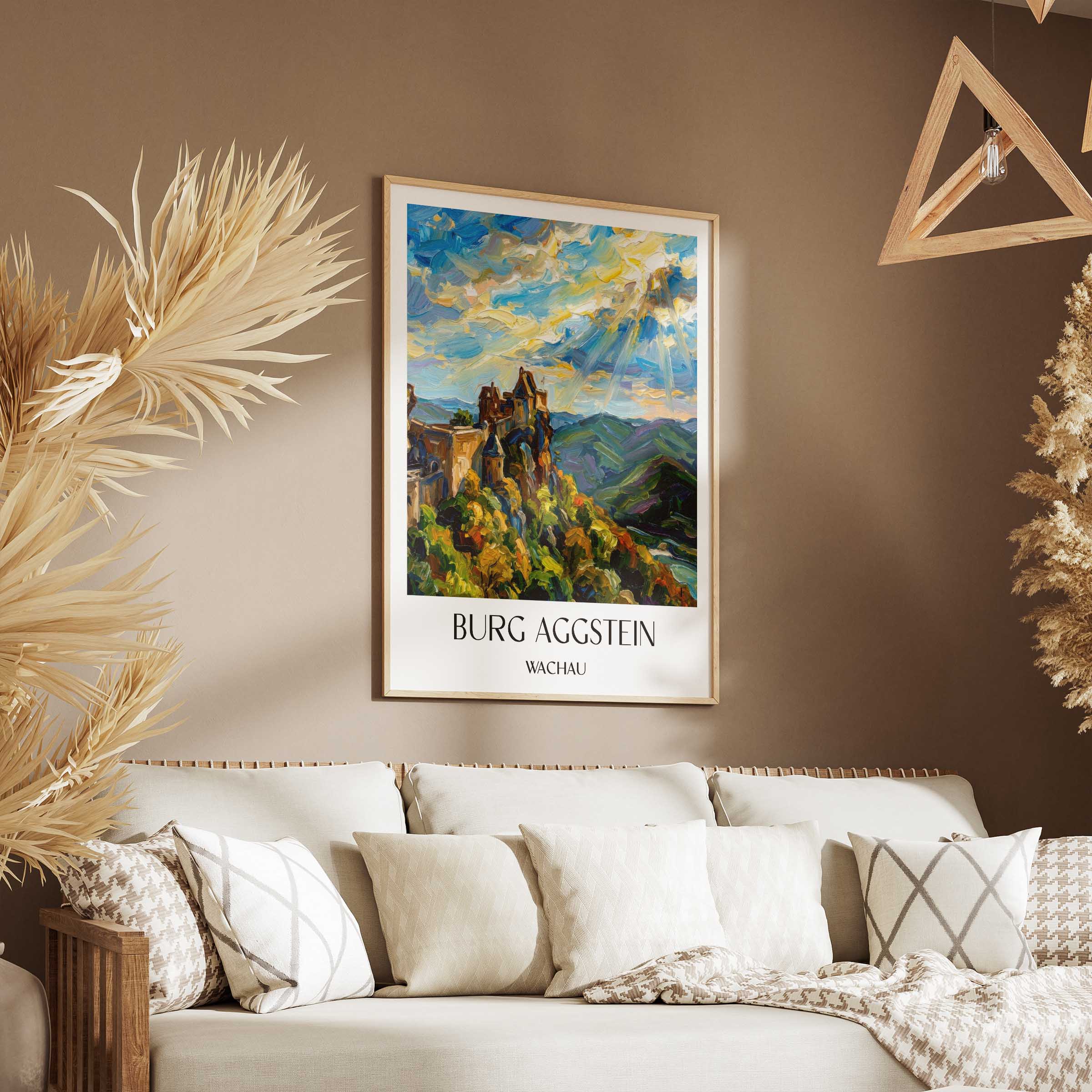 burg-aggstein-wachau-österreich-poster-oil-painting-oelgemaelde