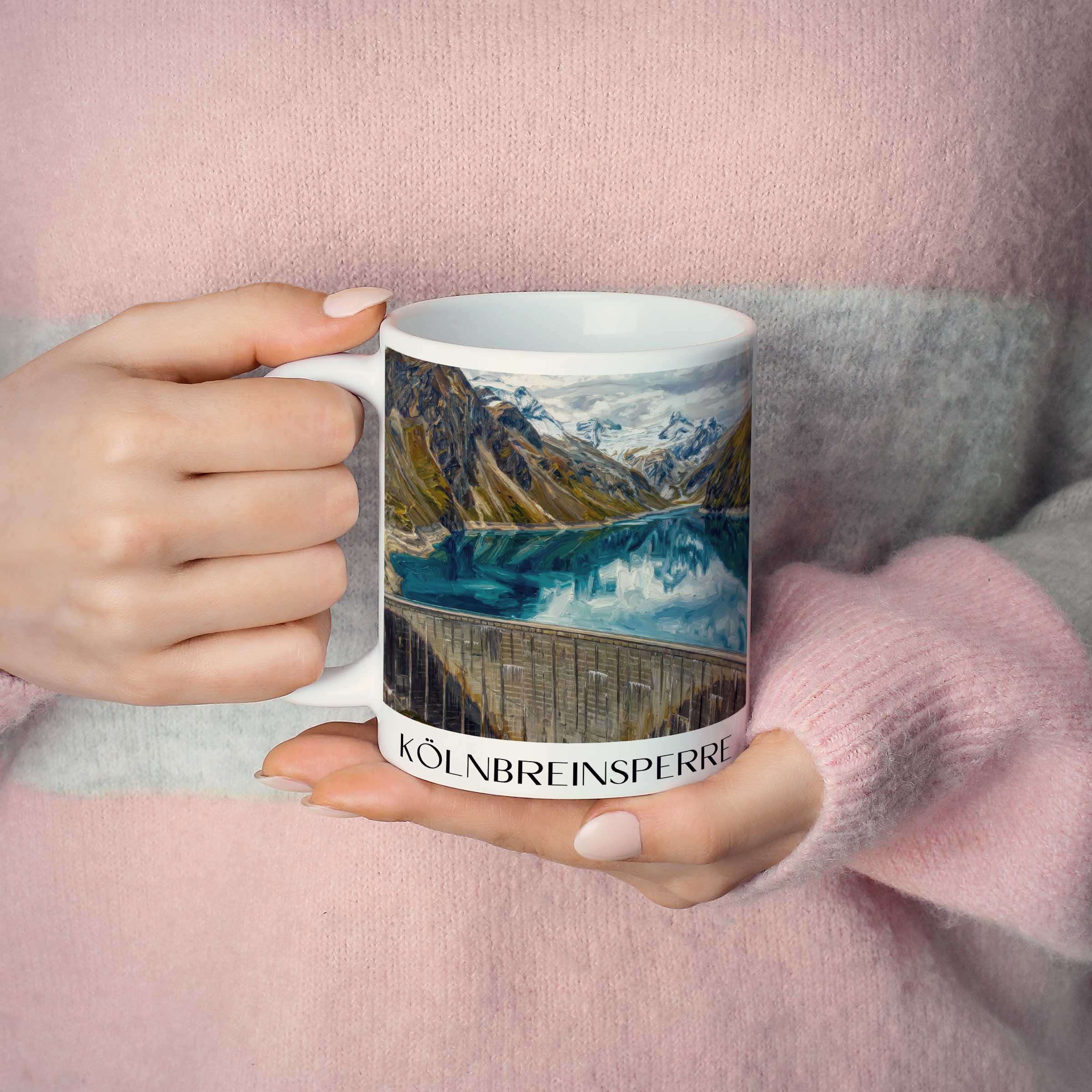 kölnbreinsperre-kärnten-österreich-kaffeebecher-oil-painting-oelgemaelde