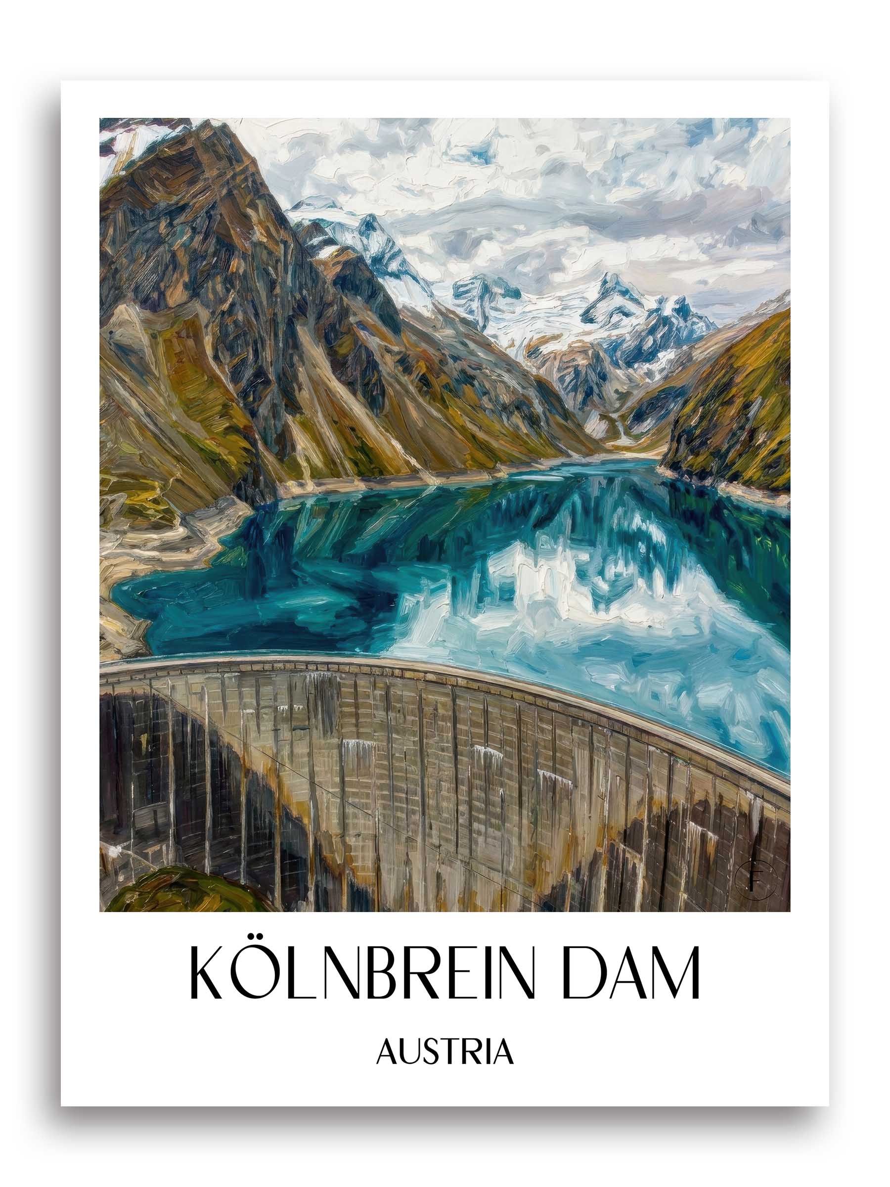 Kölnbreinsperre Poster - Kärnten - Österreich Kunstdruck - Ölgemälde von A4 bis A1