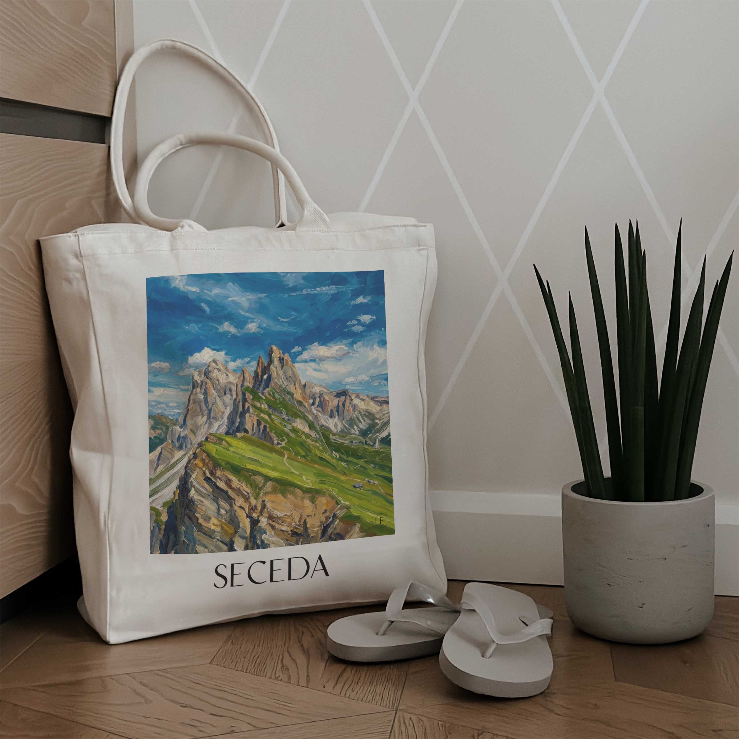 seceda--dolomiten-italien-einkaufstasche-oil-painting-oelgemaelde