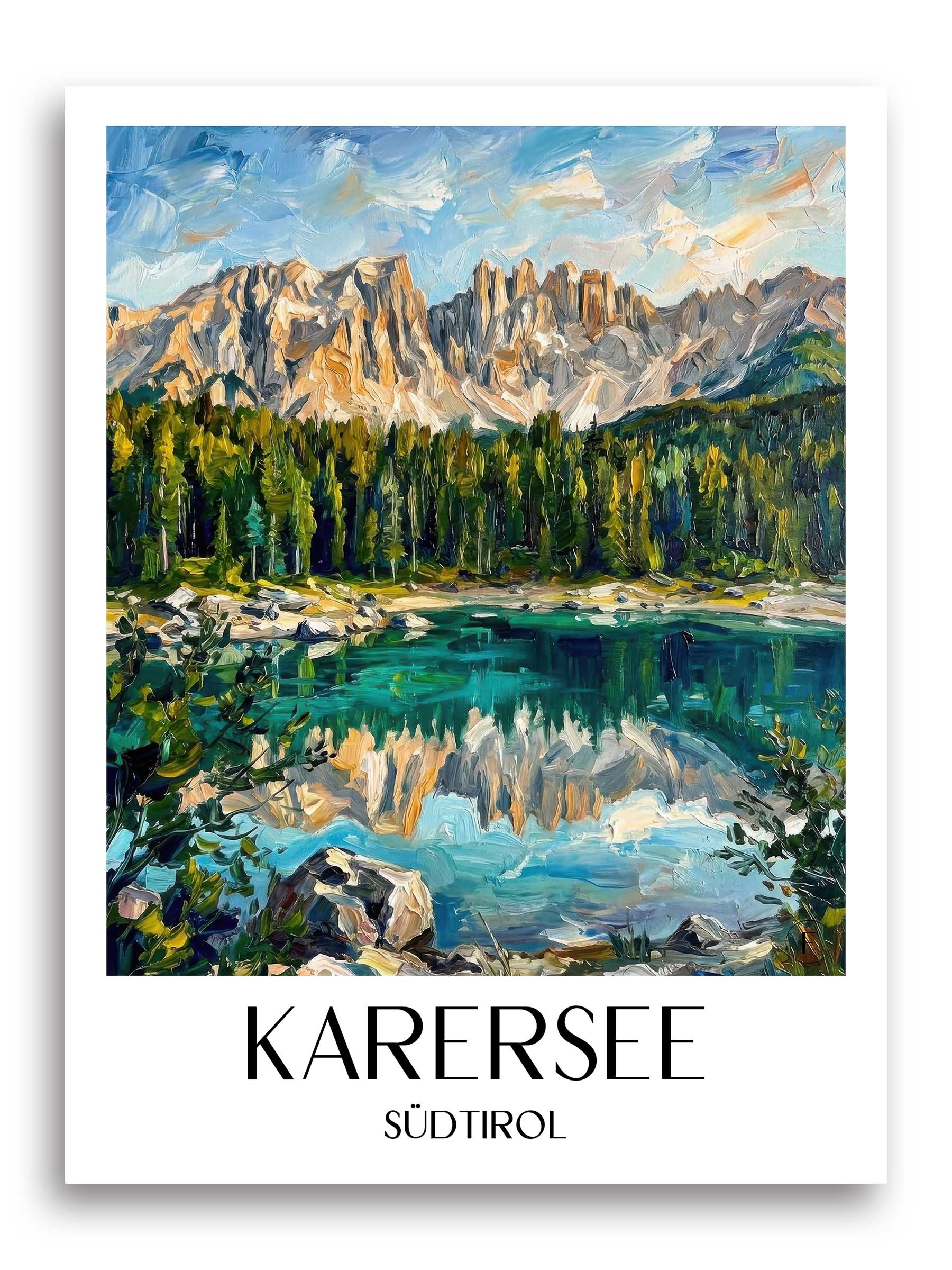 karersee-südtirol-italien-poster-oil-painting-oelgemaelde