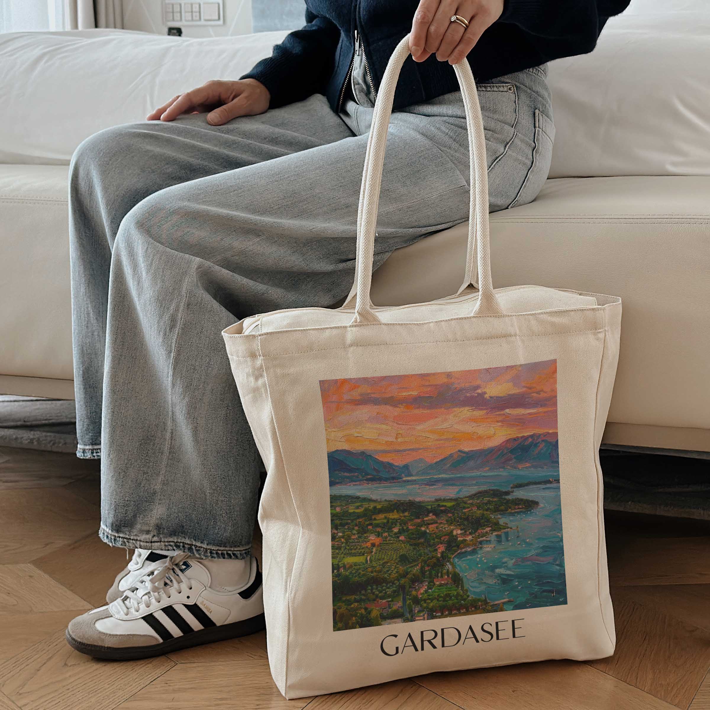 gardasee-italien-italien-einkaufstasche-oil-painting-oelgemaelde
