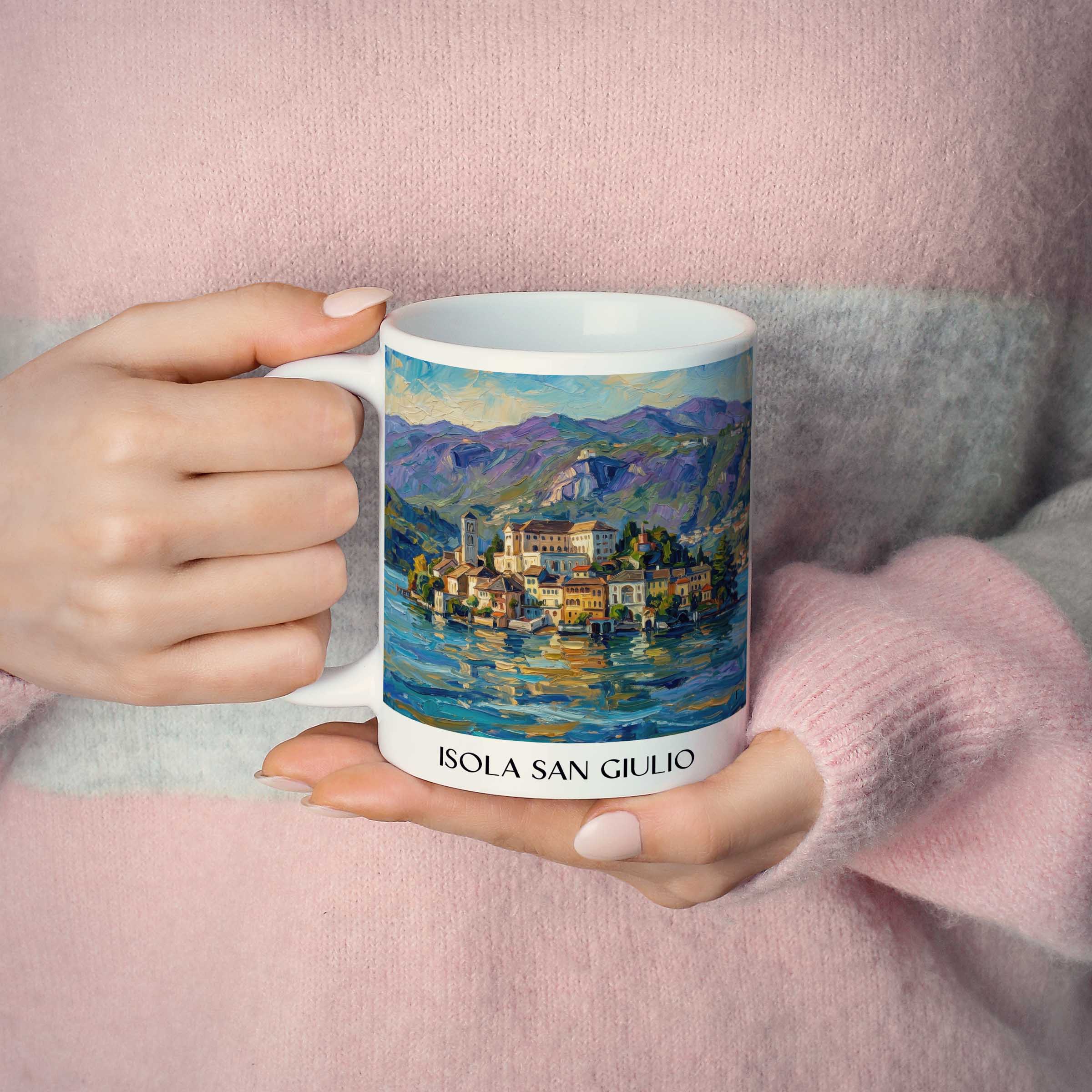 isola-san-giulio-lago-d´orta-italien-kaffeebecher-oil-painting-oelgemaelde
