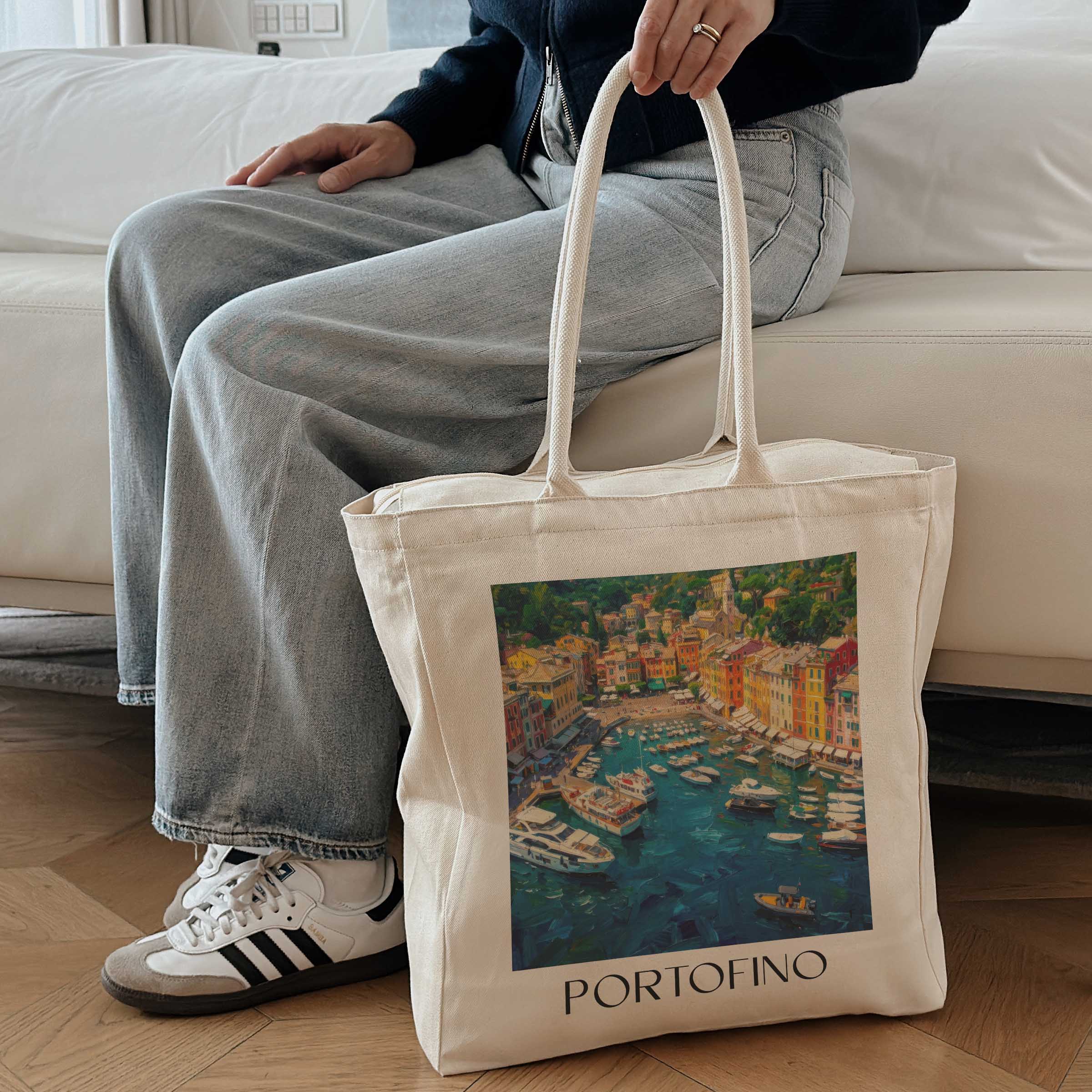 portofino-ligurien-italien-einkaufstasche-oil-painting-oelgemaelde