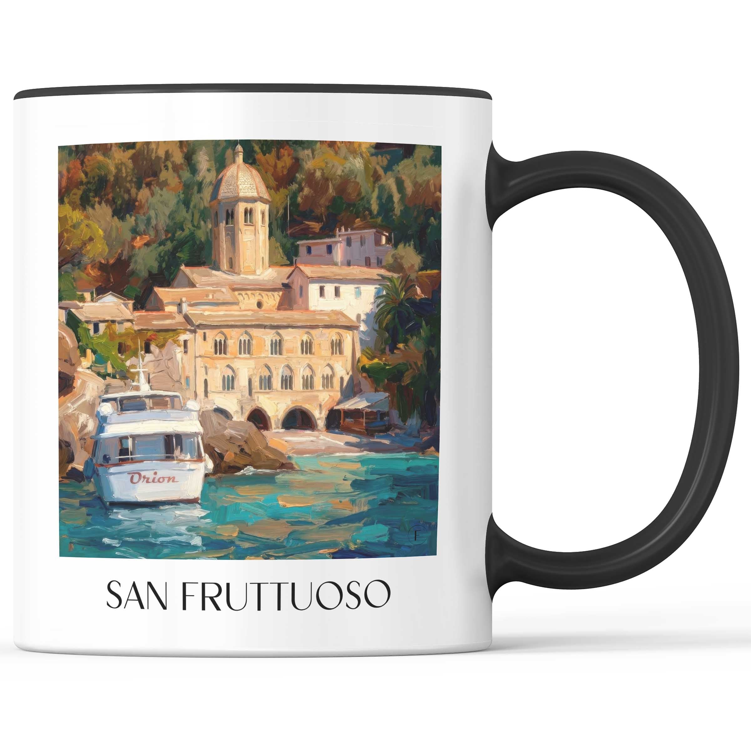 san-fruttuoso-camogli-italien-kaffeebecher-oil-painting-oelgemaelde