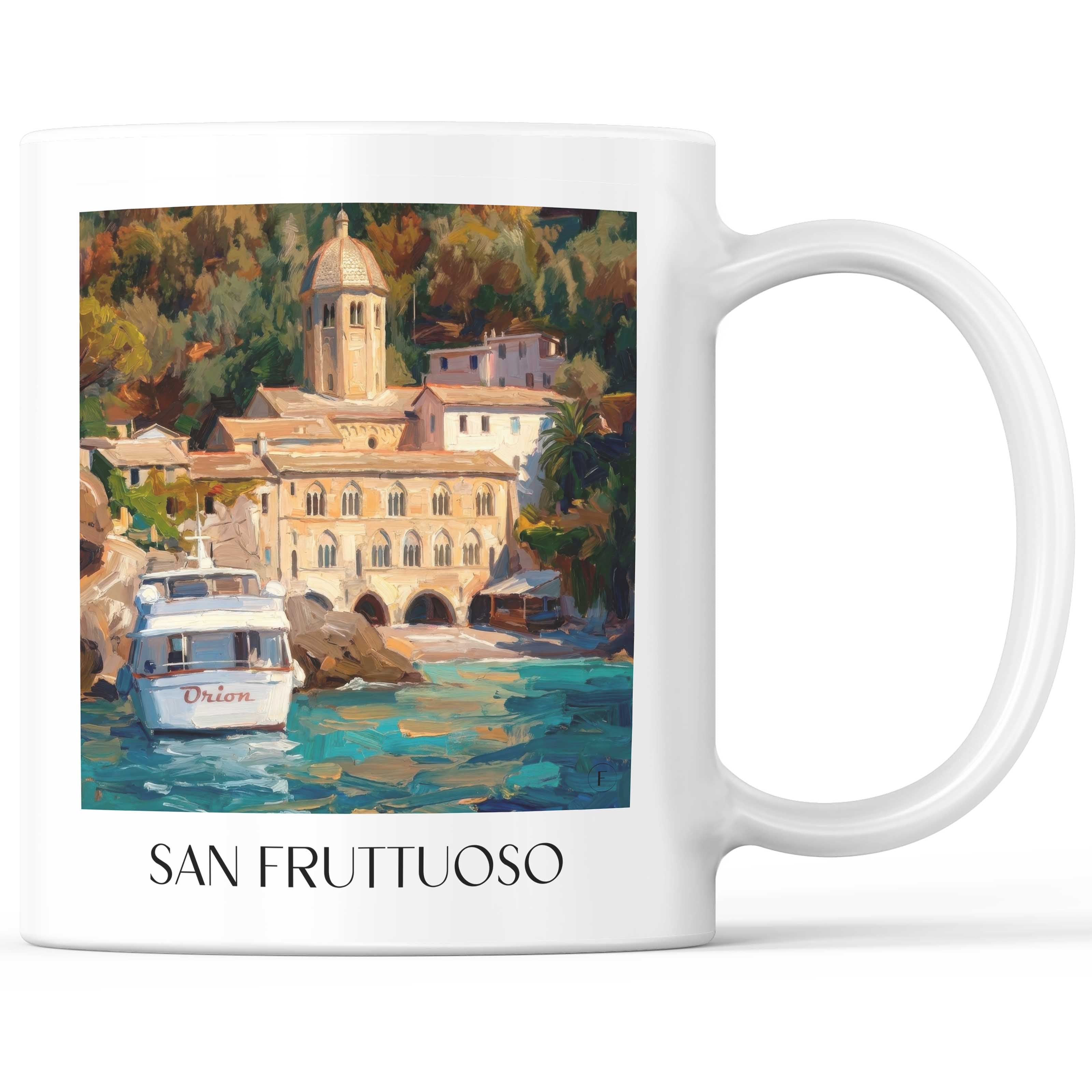 san-fruttuoso-camogli-italien-kaffeebecher-oil-painting-oelgemaelde
