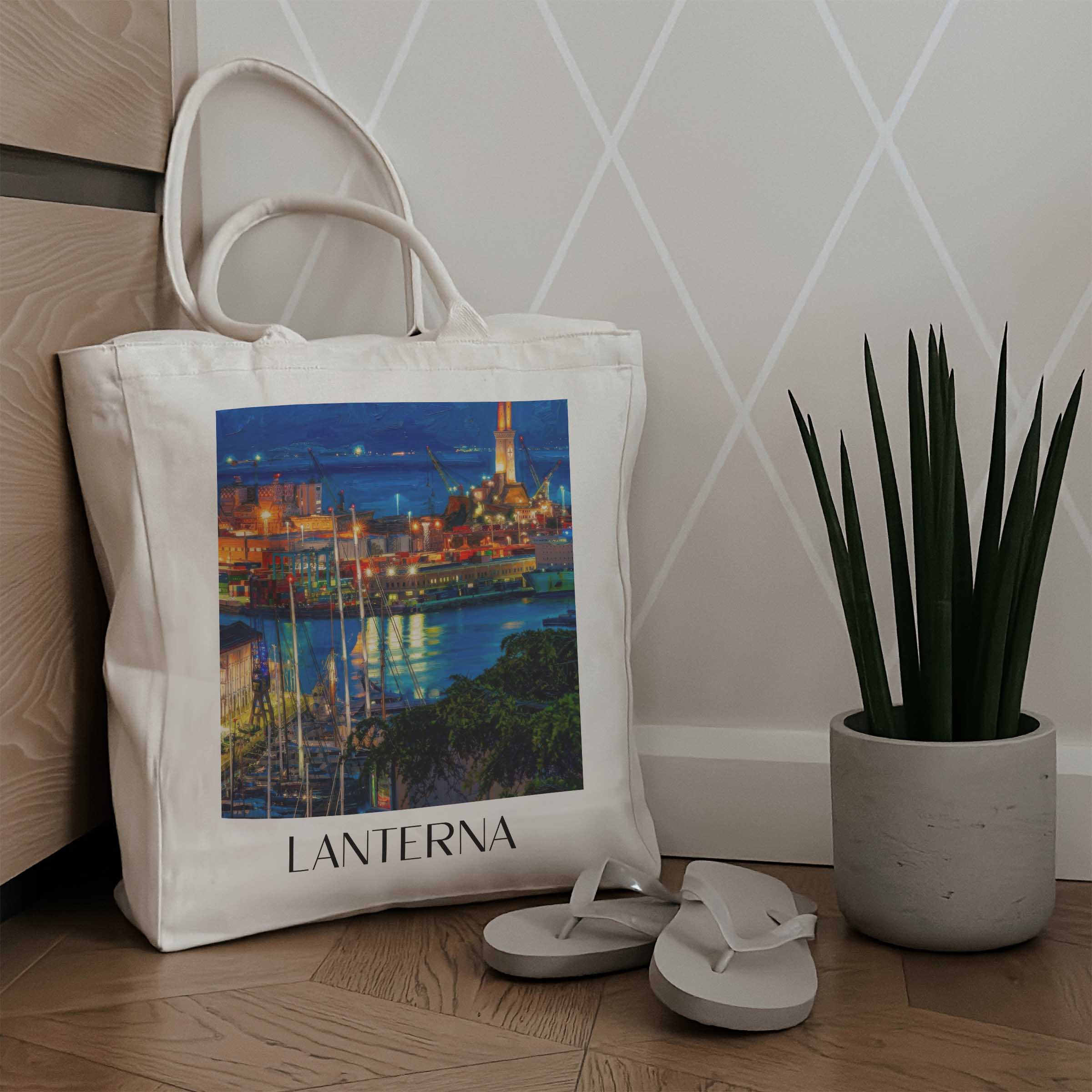lanterna-genua-italien-einkaufstasche-oil-painting-oelgemaelde