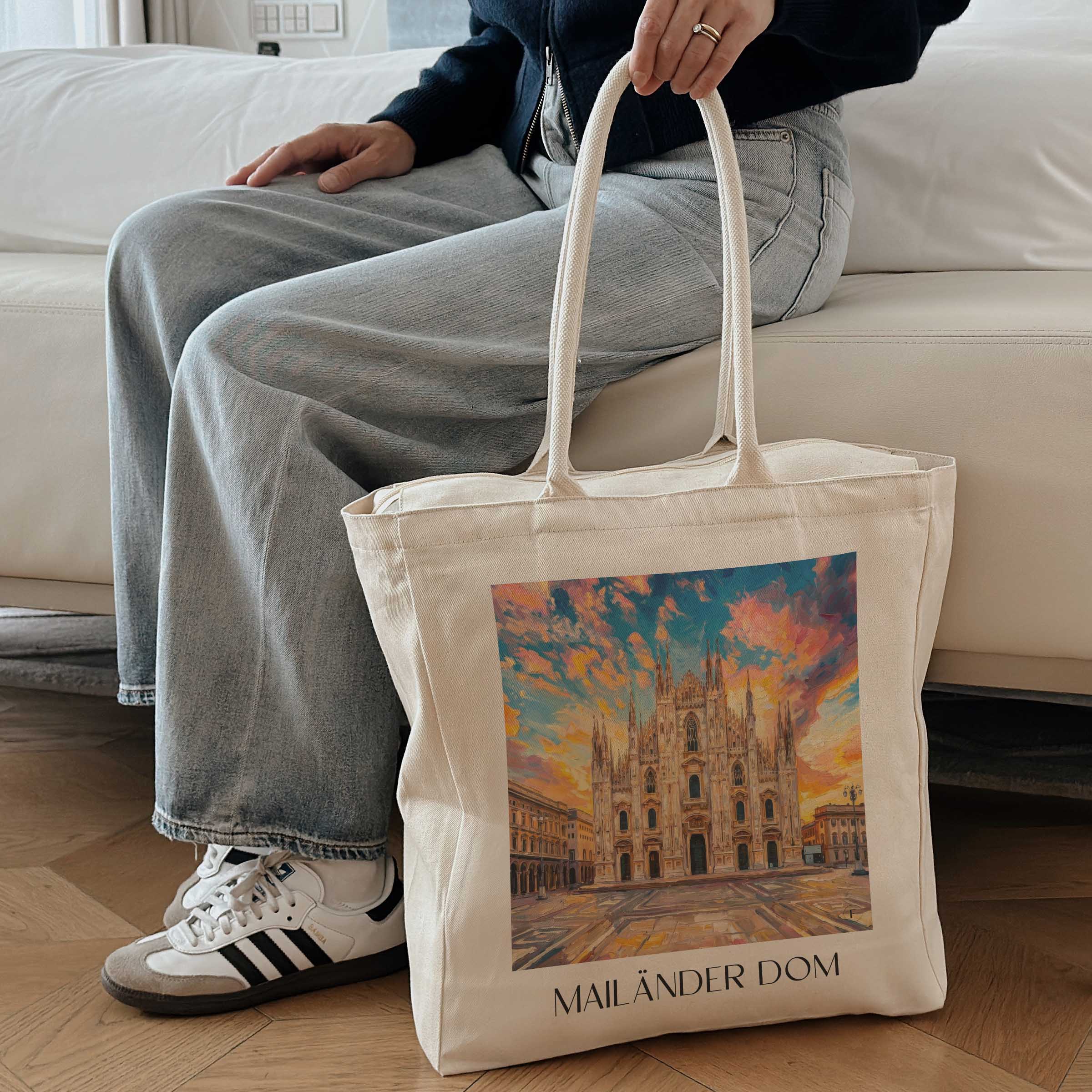 mailänder-dom-italien-italien-einkaufstasche-oil-painting-oelgemaelde
